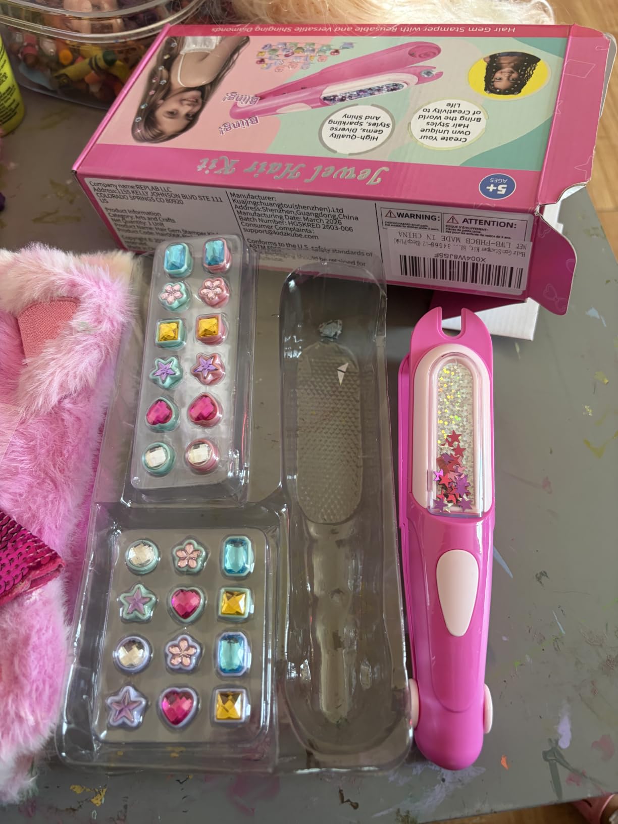 Hair Gem Stamper Kit, Birthday Gifts Toys for Girls Ages 3 4 5 6 8-12 customer photo 2