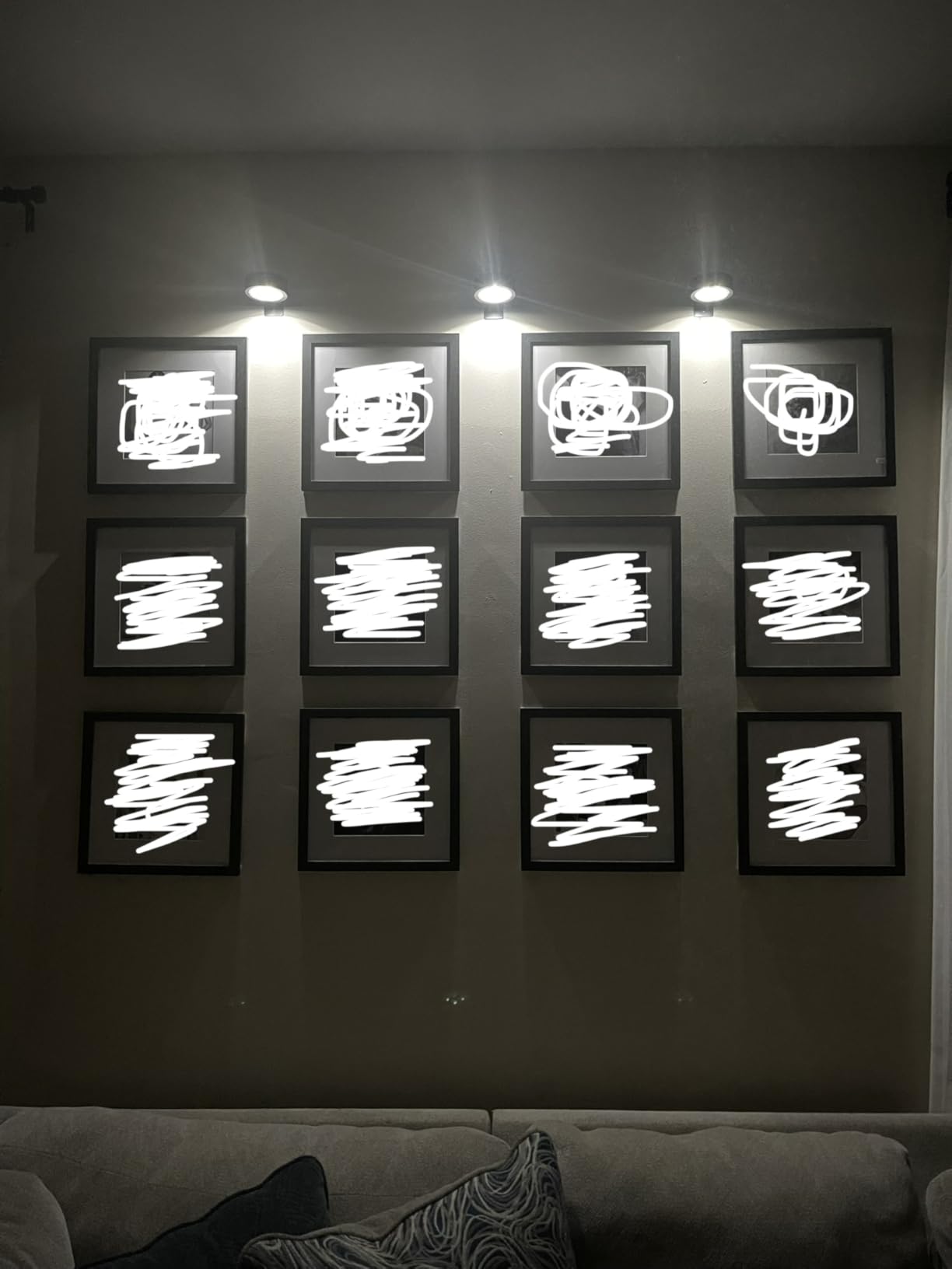 3Pack Picture Light Battery Operated Painting Lights for Wall Wireless Magnetic Display Art Light with Remote Control,Dimmable&Timer Portrait Light for Art Frame Artworking,Wall Decor Puck Lights-Gold customer photo 2