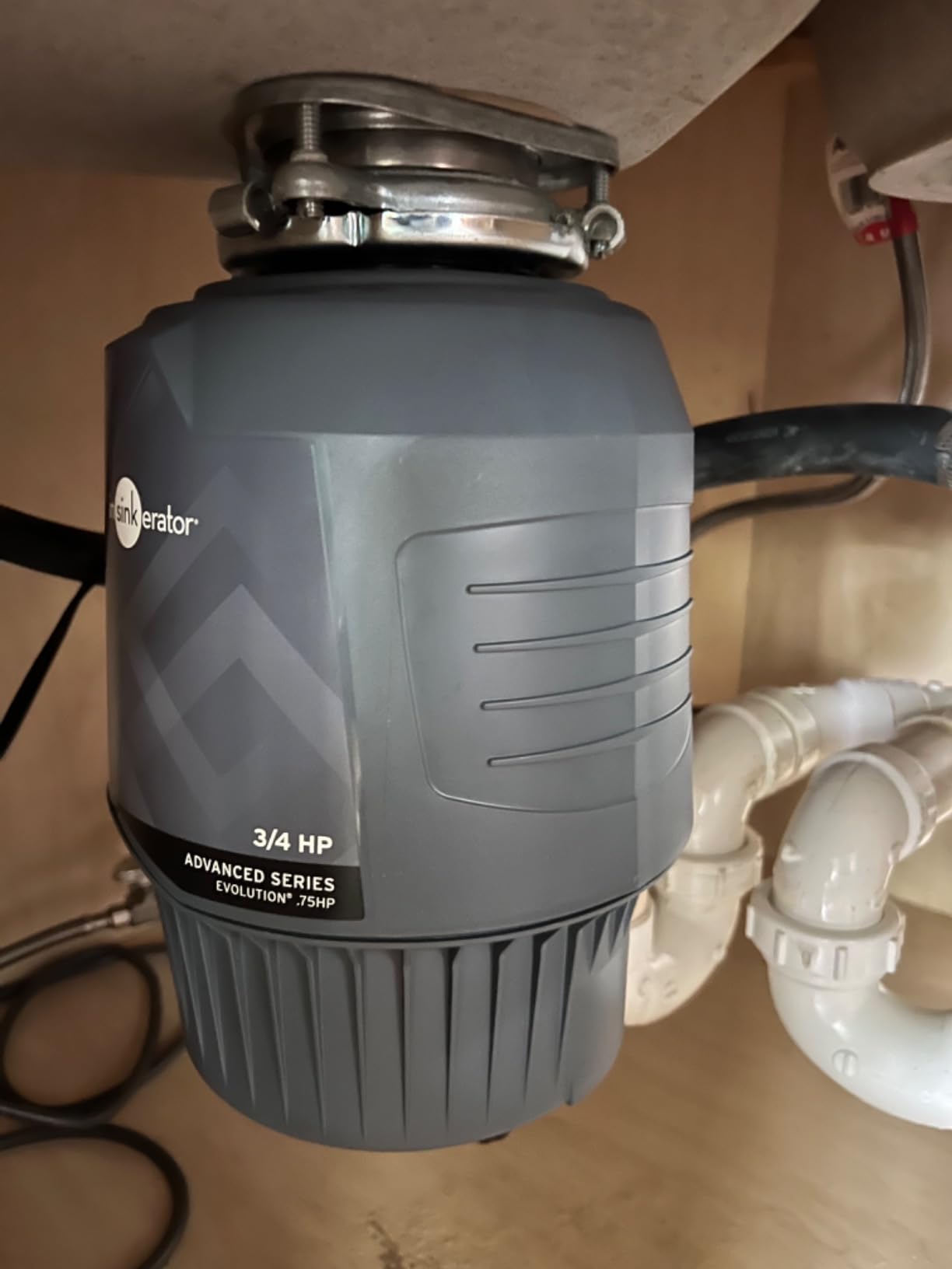 InSinkErator EVOLUTION 0.75HP 3/4 HP, Advanced Series EZ Connect Continuous Feed Food Waste Garbage Disposal, Gray | Advanced Series, EZ CONNECT, 75% Quieter than BADGER Series, Advanced Grind, 9-Year Limited Service Warranty, Septic Safe customer photo 2