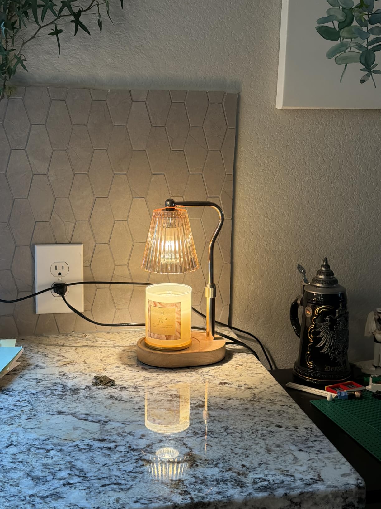 seenlast Candle Warmer Lamp with Timer Dimmer Adjustable Height for New Home Bedroom,Mothers Day Gifts,Vintage Home Decor for Scented Jar customer photo 2