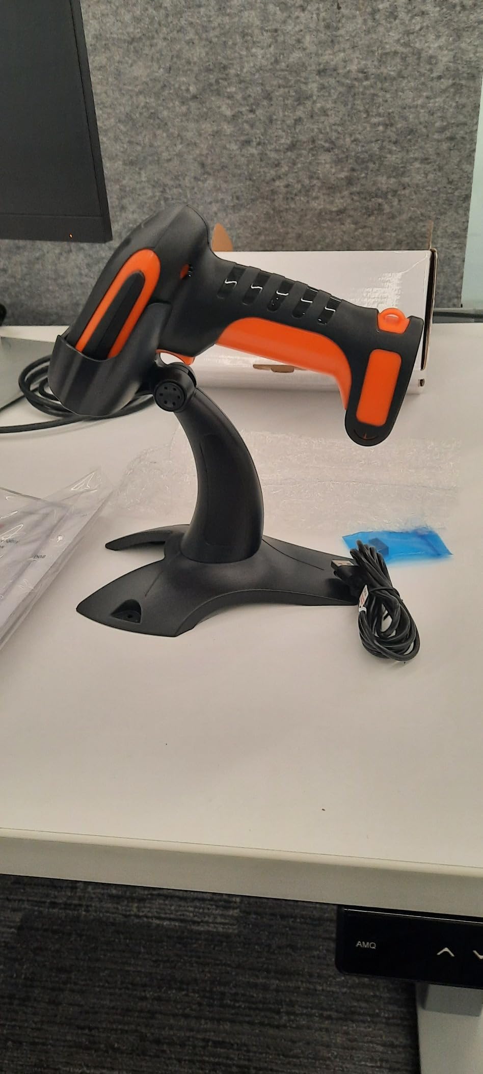 Tera Barcode Scanner Wireless with Stand: Industrial Drop-Resistant Orange customer photo 2