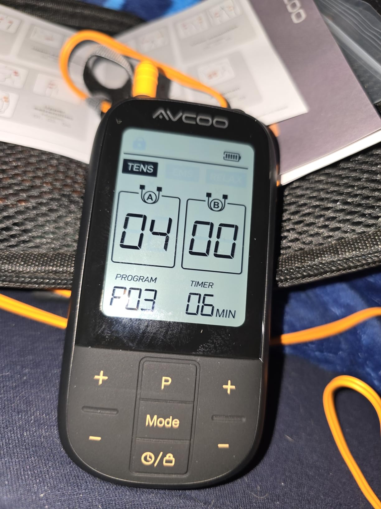 AVCOO 3-in-1 TENS Unit with EMS & Relax for Pain Relief, 32 Modes, EVA Case | EMS Muscle Stimulator with 40 Levels for Gradual Lower Back Pain Relief Therapy, Electronic Pulse Massager, 12 Electrode Pads customer photo 2