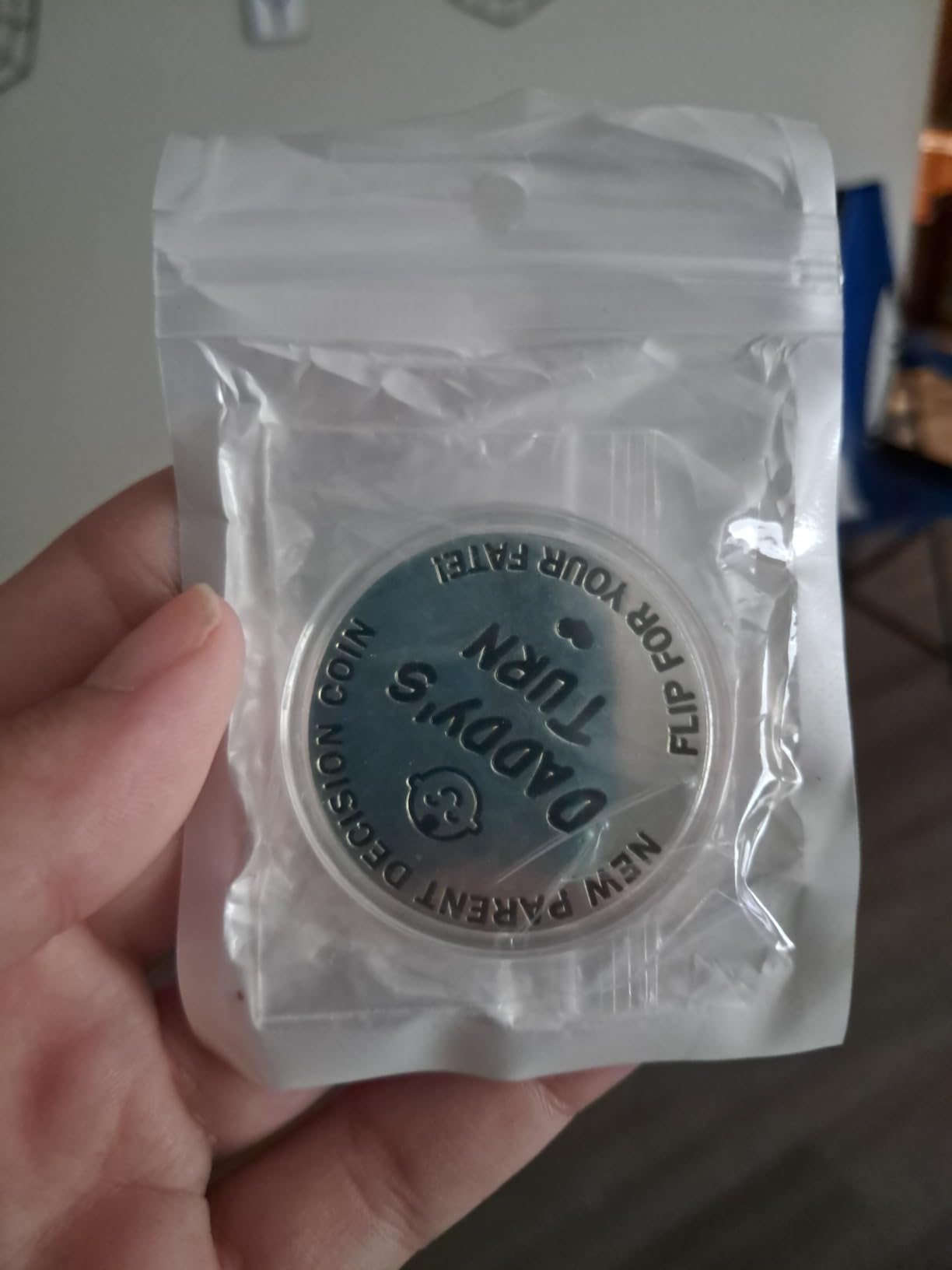 Funny Double Sided New Parents Decision Coin Pregnancy Gifts customer photo 1