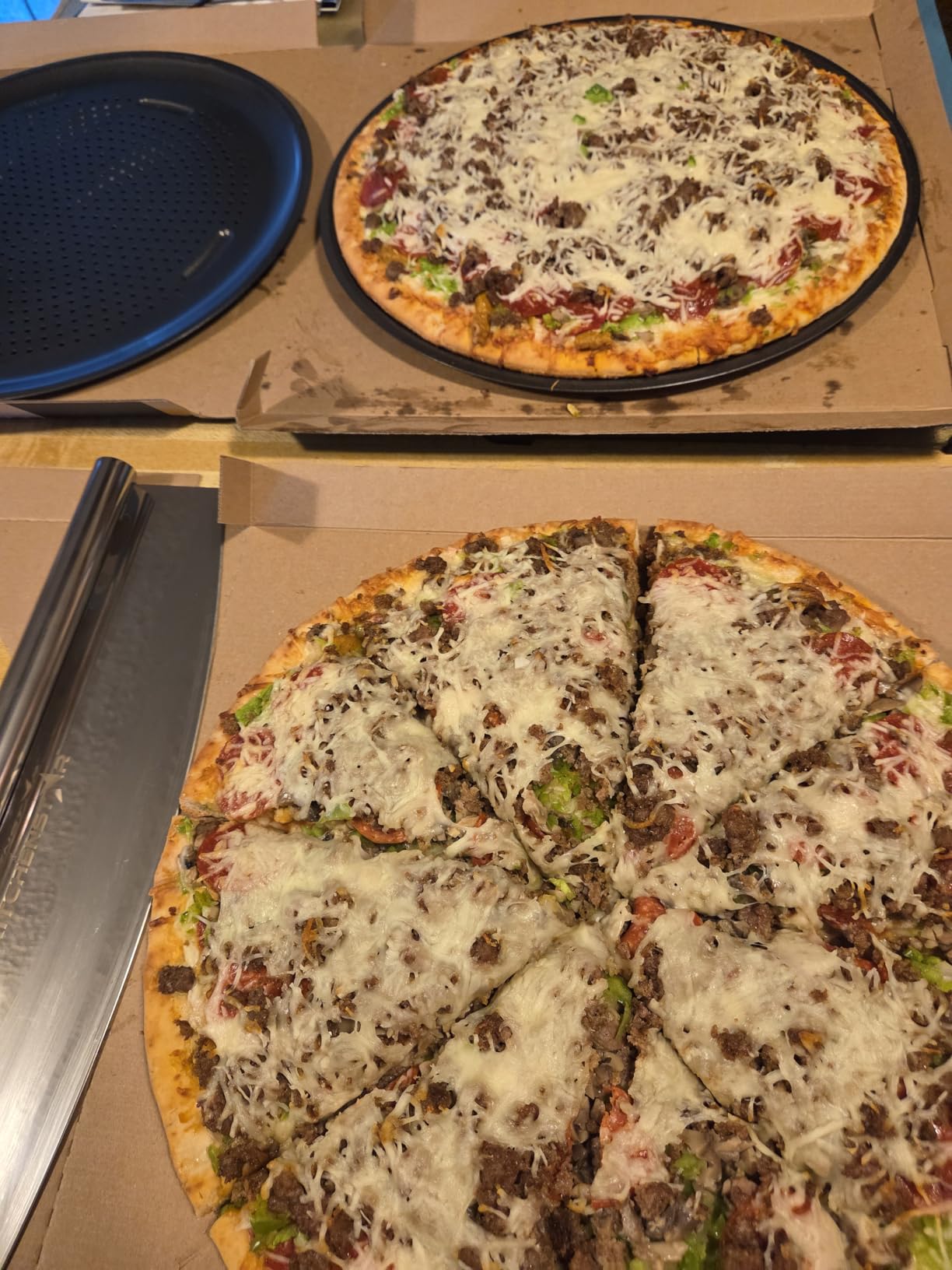 16-Inch Pizza Stone Set for Oven and Grill with Peel, Cutter and Brush customer photo 1