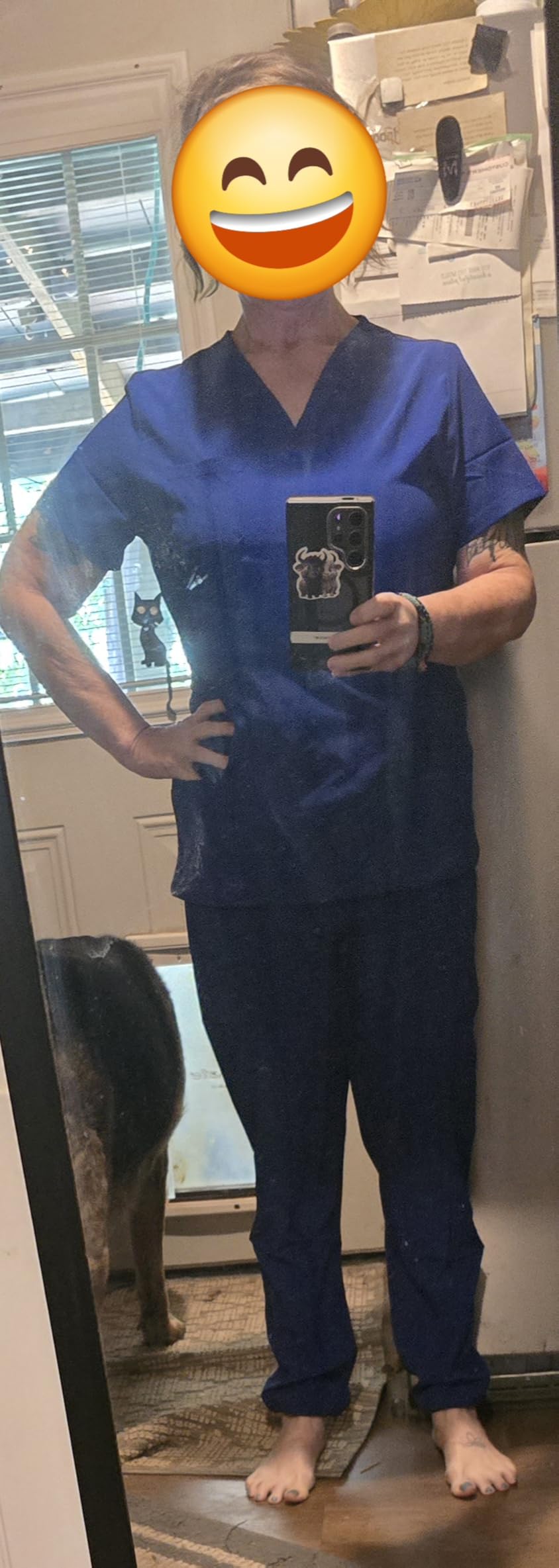 COZYFIT Scrubs for Women Set - Stretch V-Neck & Jogger Pant with 9 Pockets customer photo 2