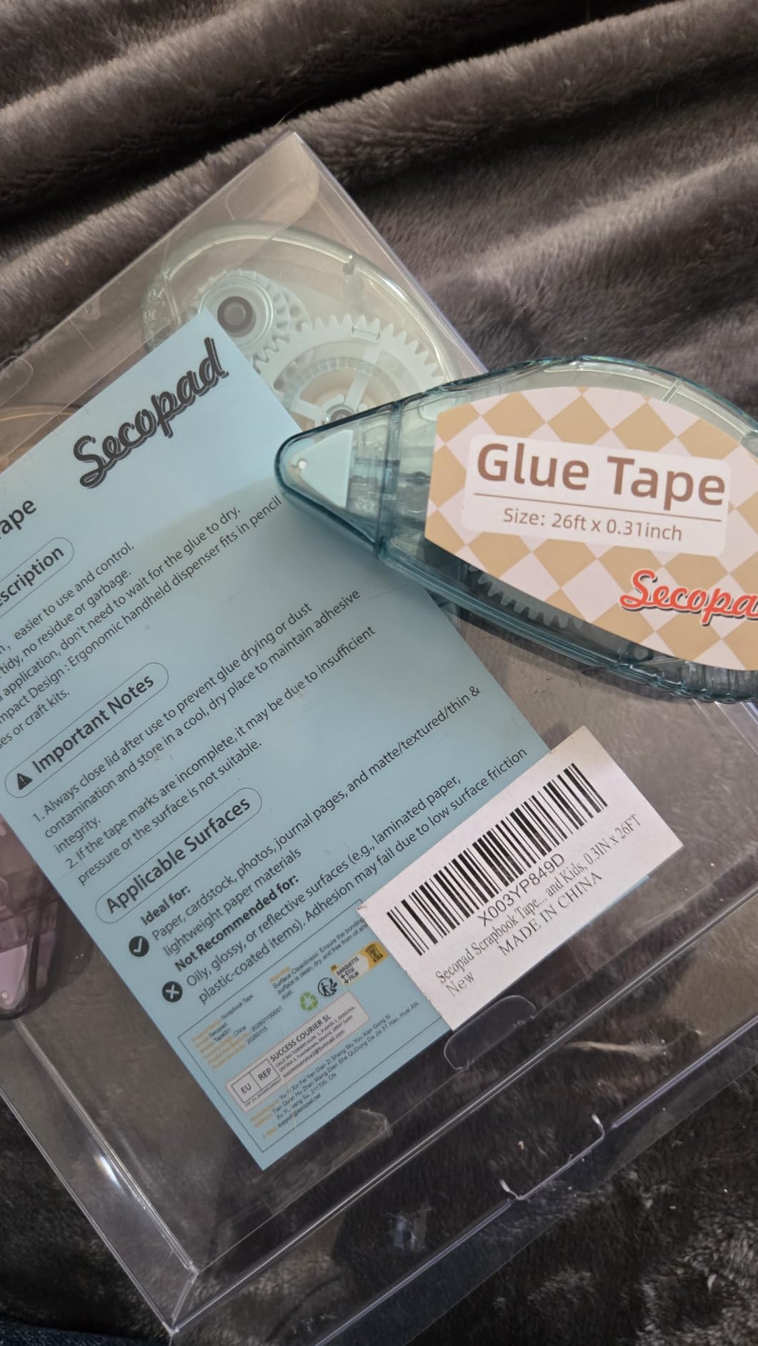 Secopad Scrapbook Tape, Glue Tape for Crafts, 4 Pack, Light-Colored Shell customer photo 1