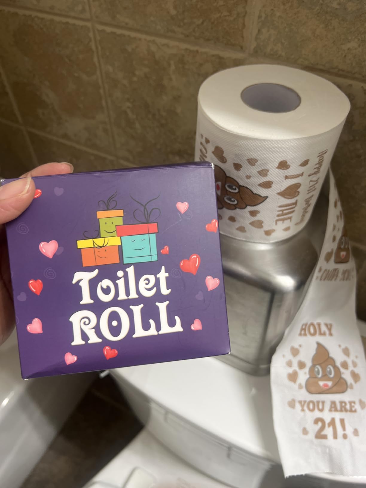 21st Birthday Gifts for Her Him - Happy Prank Toilet Paper - 21st Birthday Decorations Party Supplies Favors - Novelty Bday Present for Boy Girl, Men Women, Guys, Friends - 21 Year Old Funny Gag Gifts customer photo 2