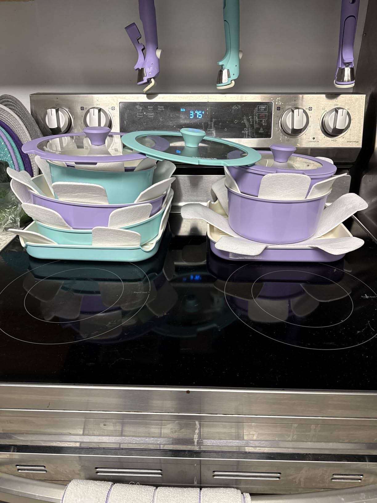 SENSARTE 17 Piece Nonstick Detachable Handle Pots and Pans Set White customer photo 1