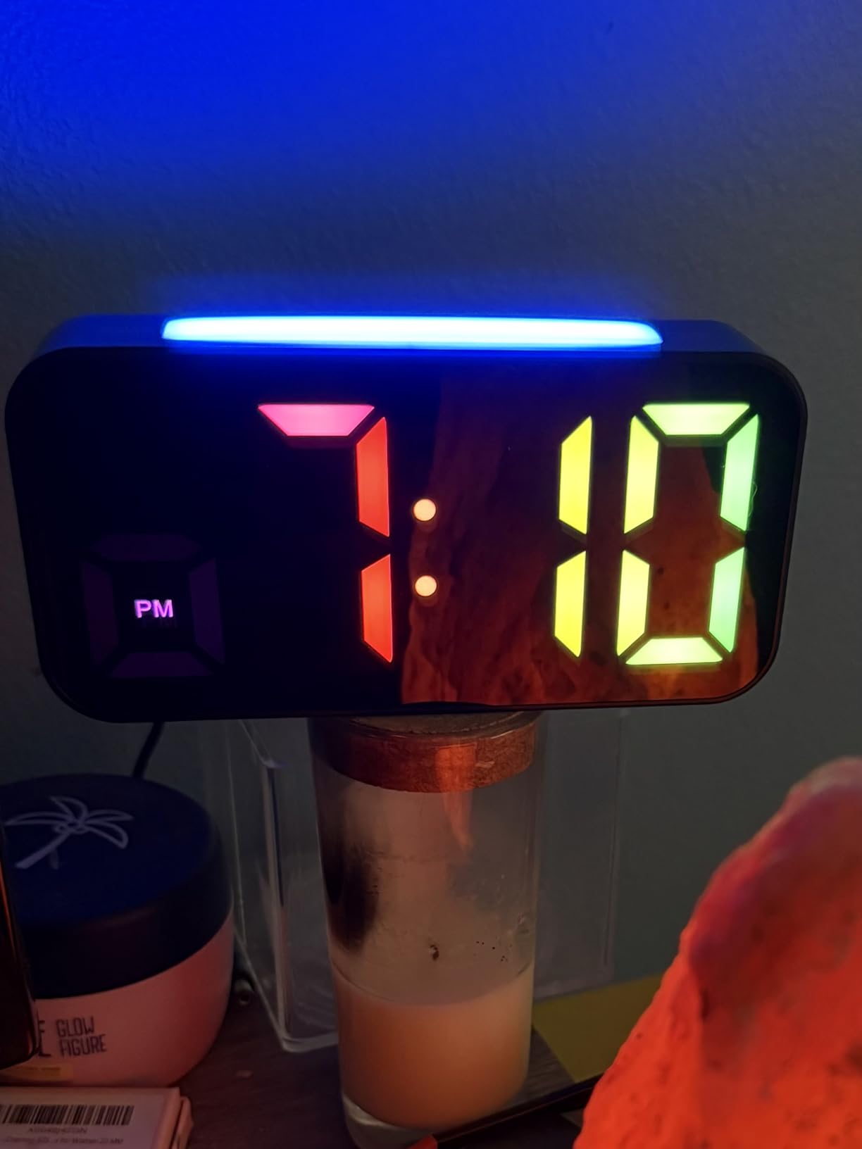 Topski Loud Alarm Clocks for Bedrooms Heavy Sleepers, Digital Bedside Clock | Plug-in, RGB Night Light, Large Display, Dual Alarm, Snooze, Dimmable, 3 Volumes customer photo 1