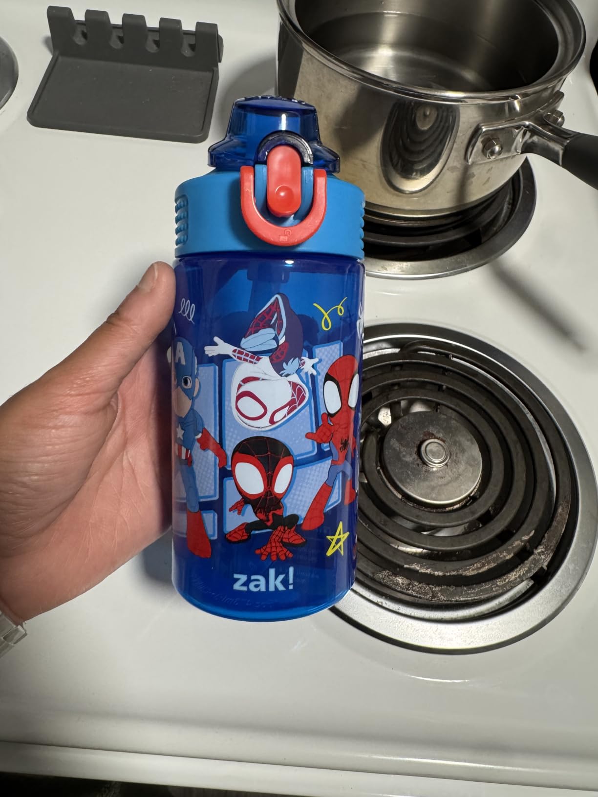 Zak Designs Minecraft Creeper Sage 16oz Leak-Proof Straw Kids Water Bottle customer photo 1