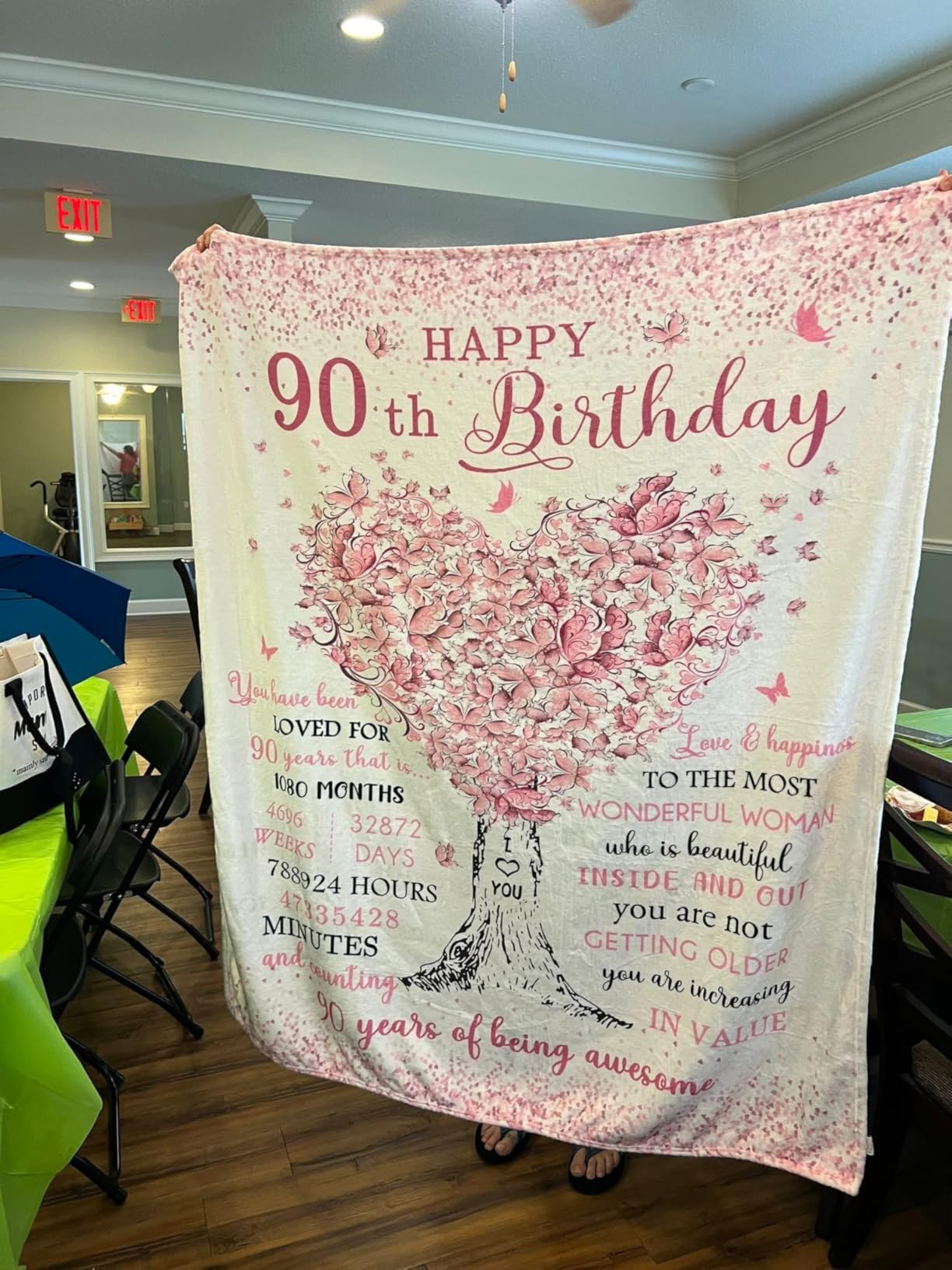 XALAZY 100th Birthday Gifts for Women Blanket 60”X50”, 100th Birthday Decorations, Gifts for 100 Year Old Woman, 100th Birthday Gift Ideas, 1925 Gifts for 100th Birthday Women, 100th Birthday Blanket customer photo 2