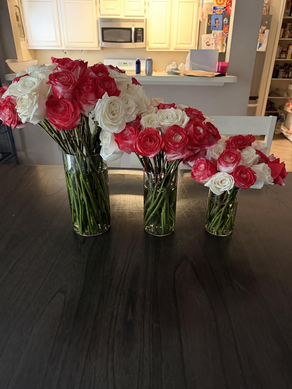 PHOSPHOR Hurricane Candle HoldersFor Pillar Candle Clear Glass Cylinder Centerpieces Vases Table Decoration Centerpiece Floral Room Decor Clear Seeded Bubbles Living Dining Kitchen 3 Pieces customer photo 2