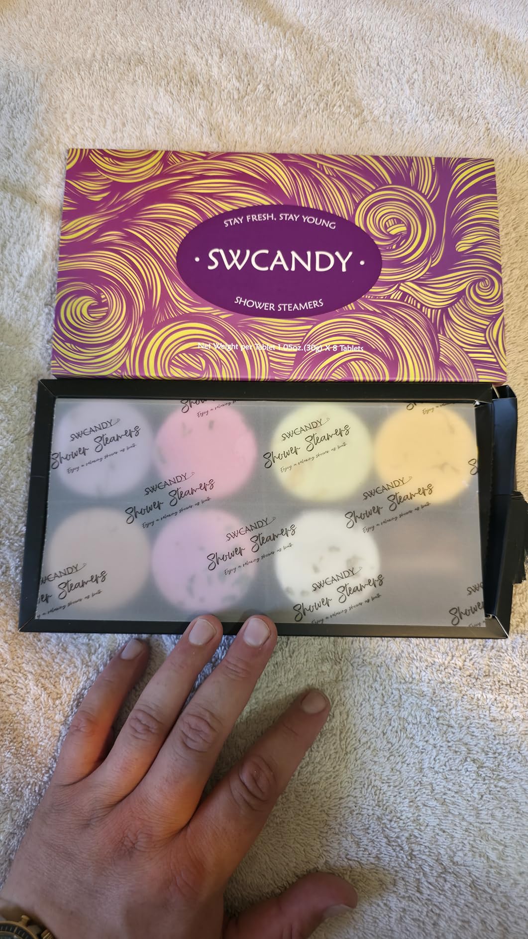 SWCANDY Shower Steamers Aromatherapy Gifts for Women 8 Pcs Shower Home Spa | Birthday Gifts for Mom Wife Grandma Sister Her Natural Essential Oils Travel Essentials, Hotel Holidays Self Care Relaxation customer photo 1