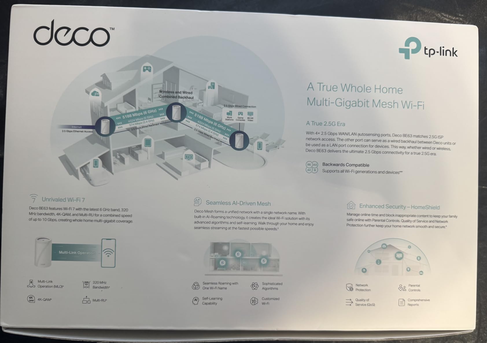 Deco 7 Pro Tri-Band WiFi 7 BE10000 Whole Home Mesh System 6-Stream 10 Gbps customer photo 2