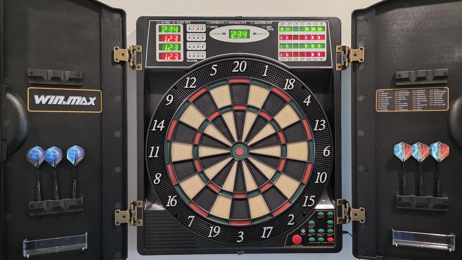 Electronic Dart Board LED Electric Digital Boards with Cabinet 12 Darts customer photo 2