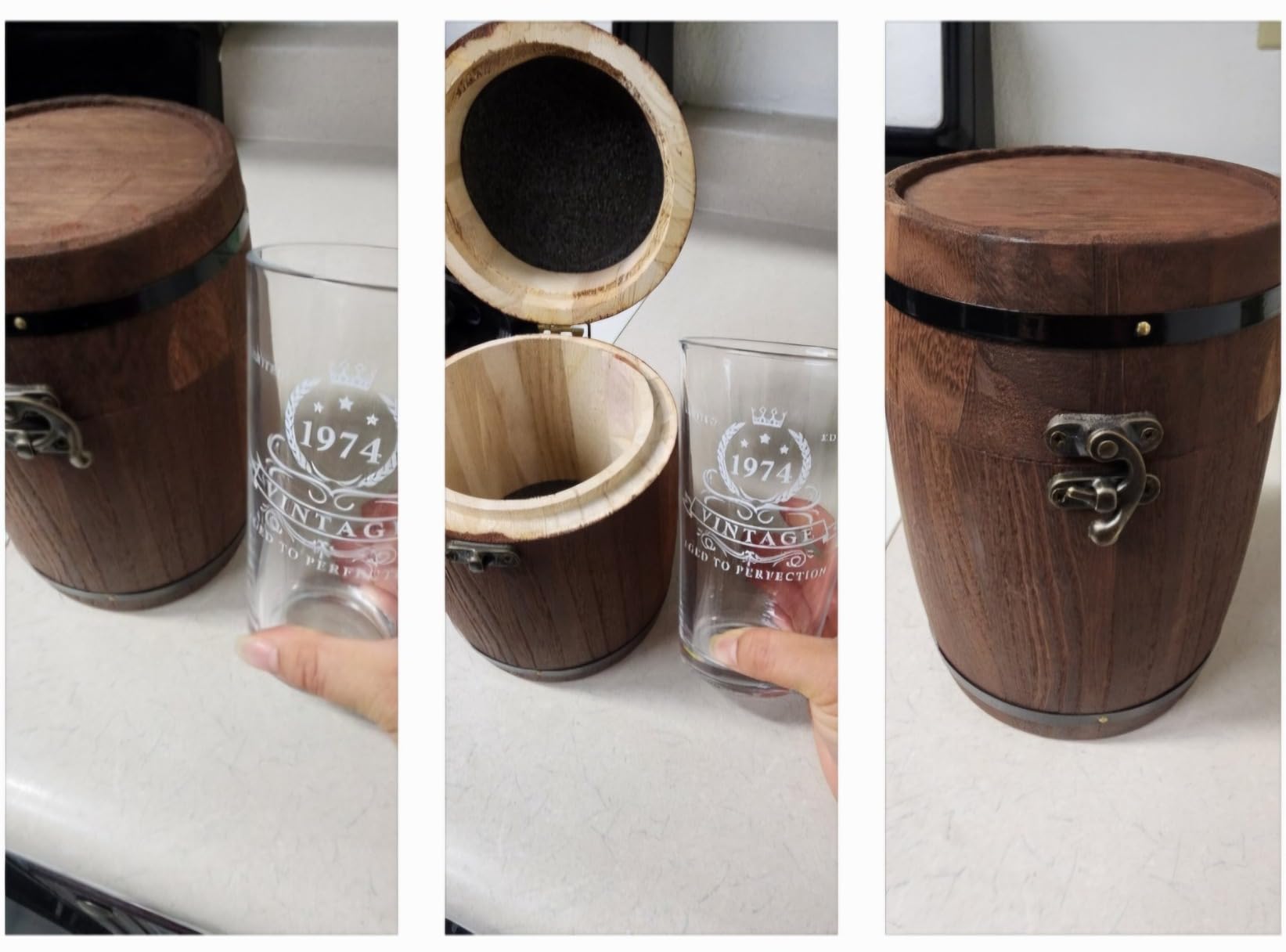 LIGHTEN LIFE 40th Birthday Gifts for Men 16oz,1986 Beer Glass in Barrel Box,40th Birthday Gift Ideas,1986 Pint Glass for 40 Years Old Dad,Husband customer photo 2