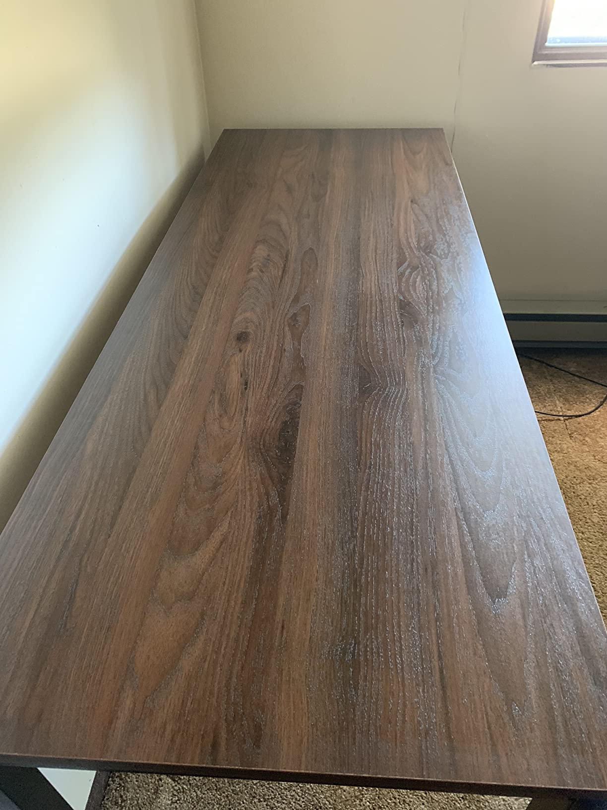 DlandHome 71 inches Large Computer Desk, Retro, Metal Frame, 23.6 in Wide customer photo 1
