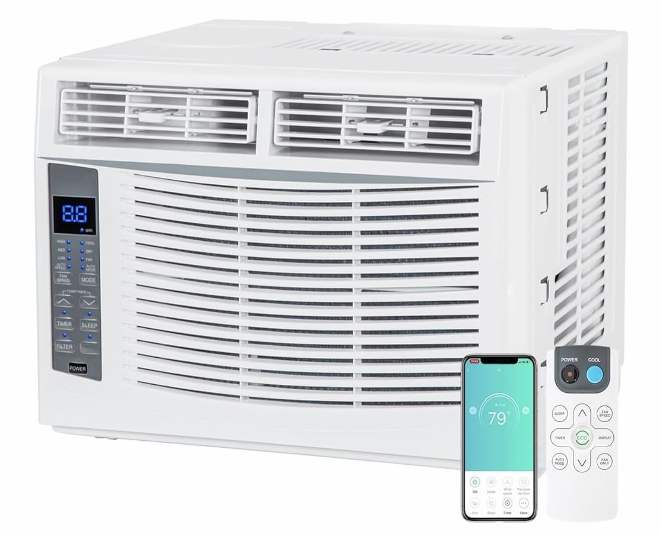 8,000 BTU WiFi Window Air Conditioner, Smart Window AC Unit with Remote, Energy Saving, Easy Install Kit, Cools up to 350 Square Feet customer photo 2
