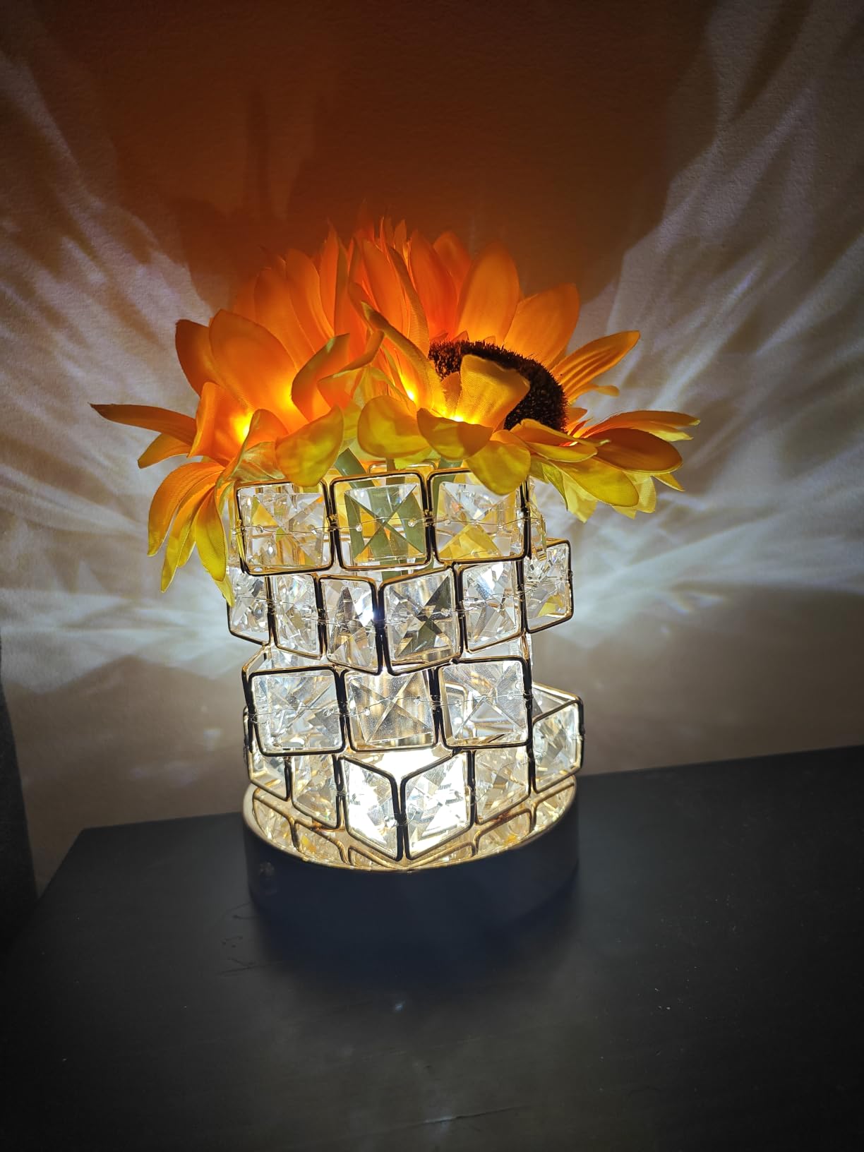 Sunflowers Flower Lamp Cordless Touch Table Lamp Birthday Gifts for Women | 3-Colour Infinitely Dimming Small Night Light Festival Restaurant Bedroom Bar Coffee Shop Decor Gifts customer photo 1