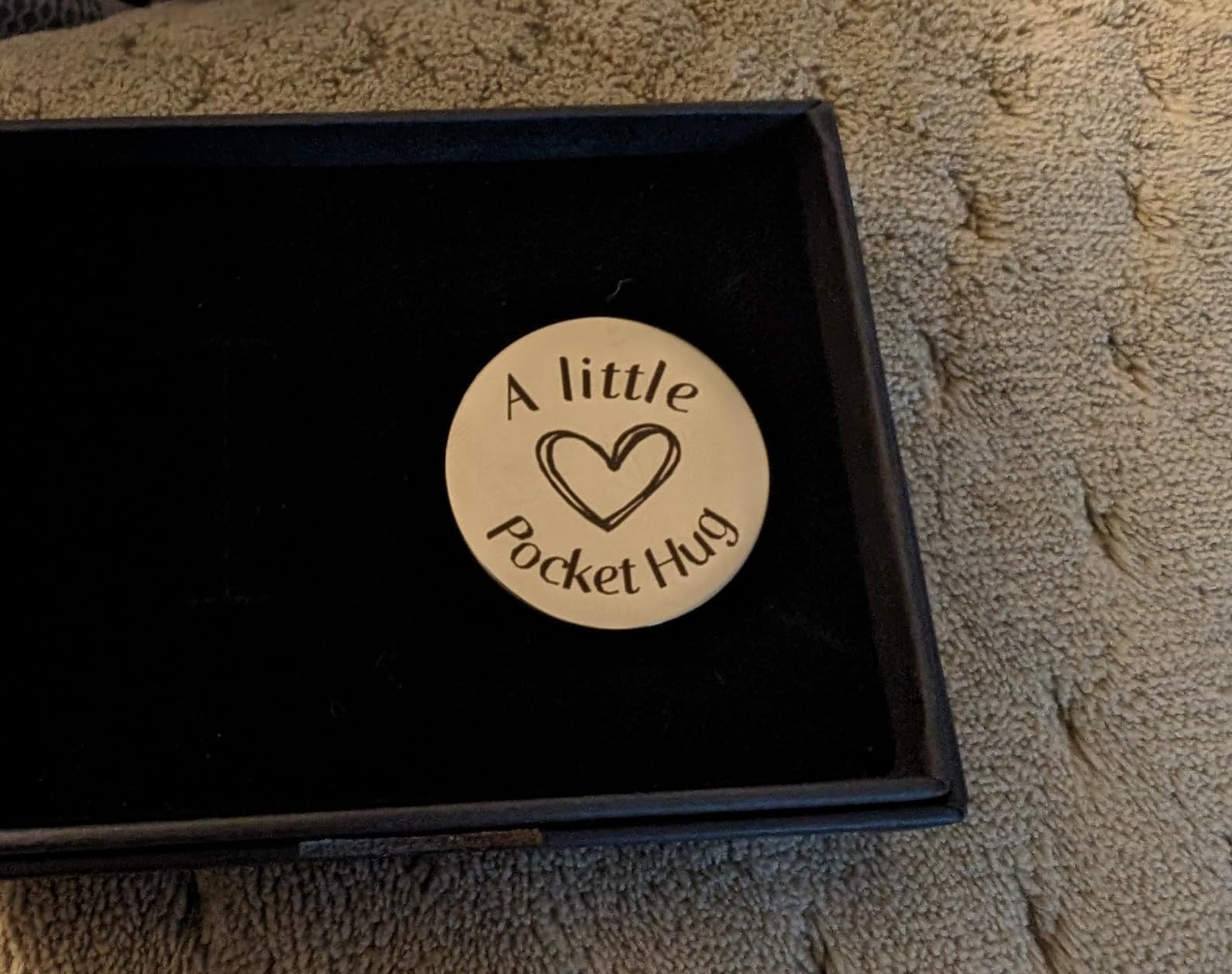 Pocket Hug Token Keychain for Men, Funny Boyfriend Present from Girlfriend customer photo 1
