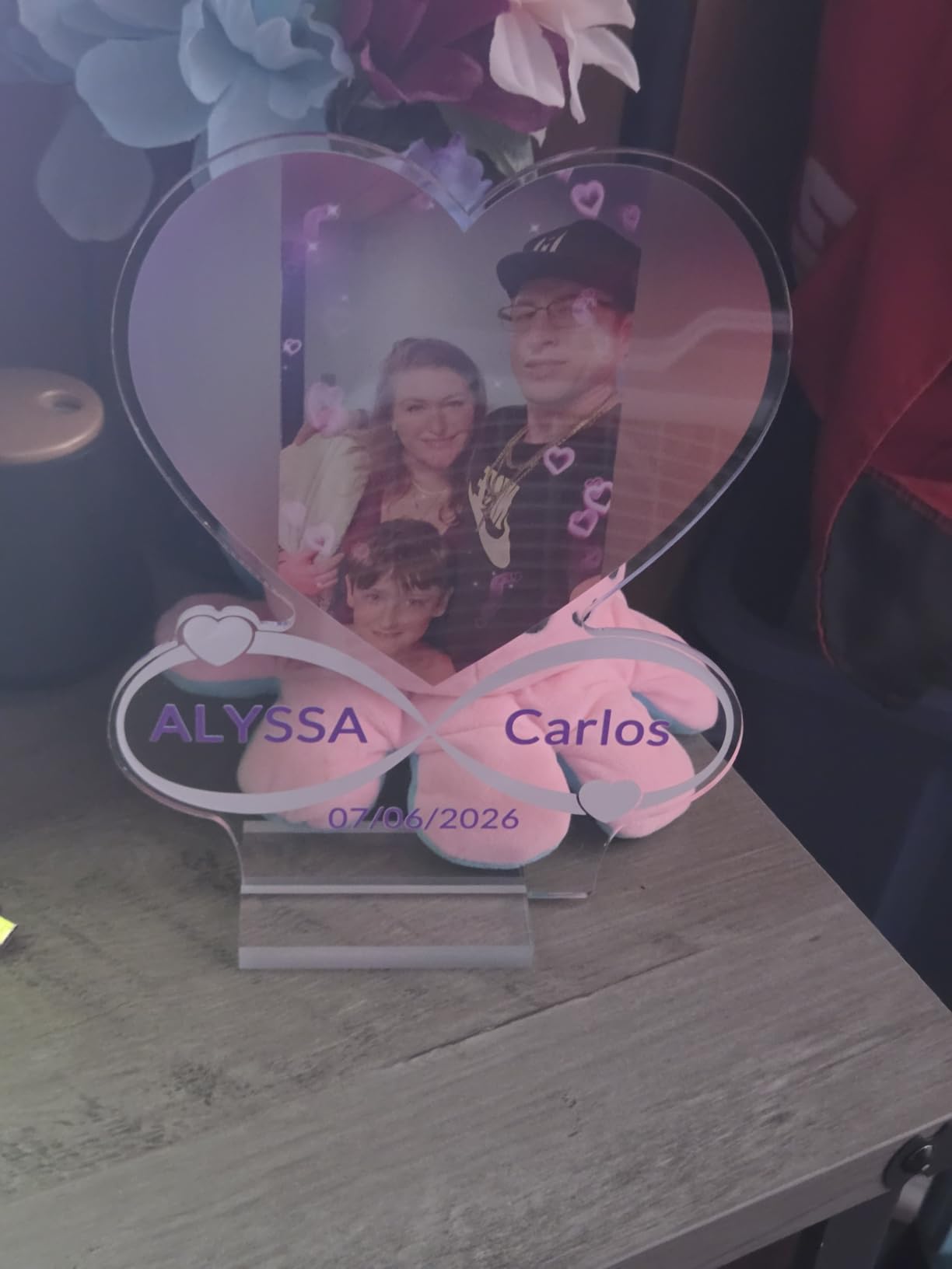 KoxSmar Custom Picture Frames, Personalized Photo Frame, Customized Picture Frames, Personalized Anniversary Photo Gifts for Women Men Her Him Girlfriend Boyfriend Couple Wife Husband customer photo 2
