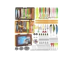 PLUSINNO Fishing Lures, 137Pcs Tackle Box with Tackle Included, Crankbaits, Spoon, Hooks, Weights & Other Accessories, Fishing Bait Lure Gear Kit Gift for Men Bass Freshwater customer photo 1