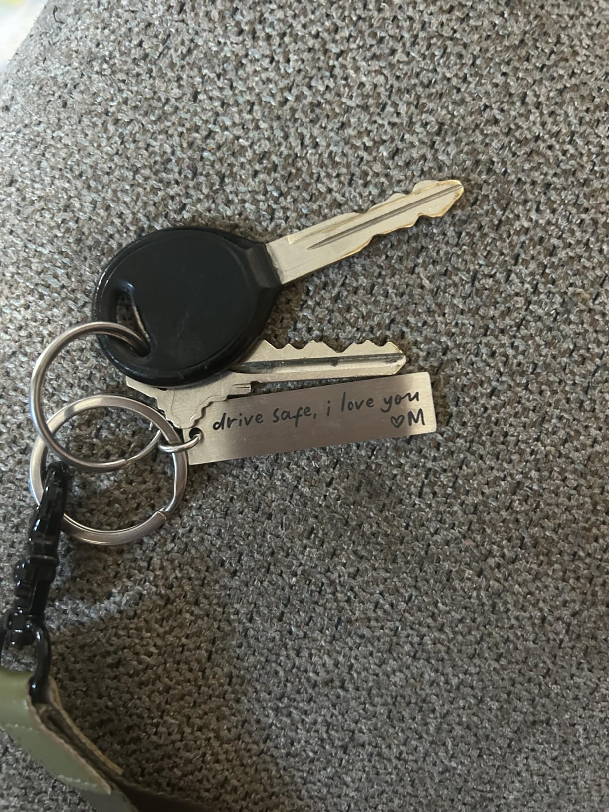 Key Chain Drive Safe I Love You Engraved Initial Personalized Gift for Husband Boyfriend customer photo 2