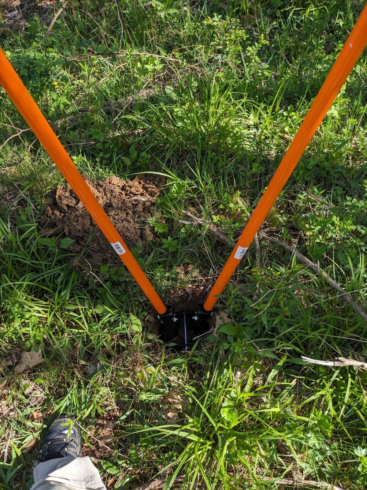 VNIMTI Post Hole Digger Tool, Heavy Duty Post Hole Digger with Fiberglass Handle, 58 Inches customer photo 2