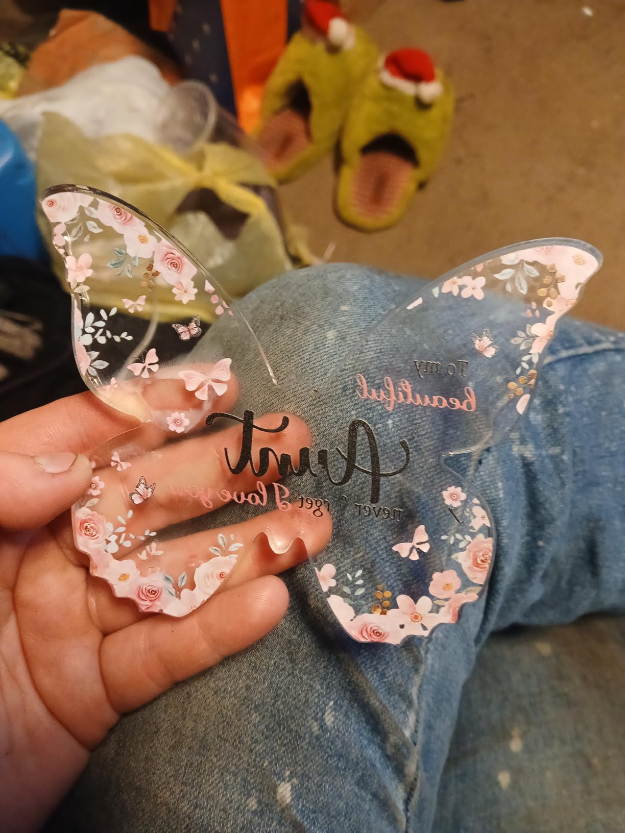 GiftyTrove Unique Godmother Gifts, 5x3.8x0.5 Inch Butterfly Acrylic Plaque Decor, Mothers Day Birthday Christmas Gift, Will You Be My Godmother from Godchild customer photo 1