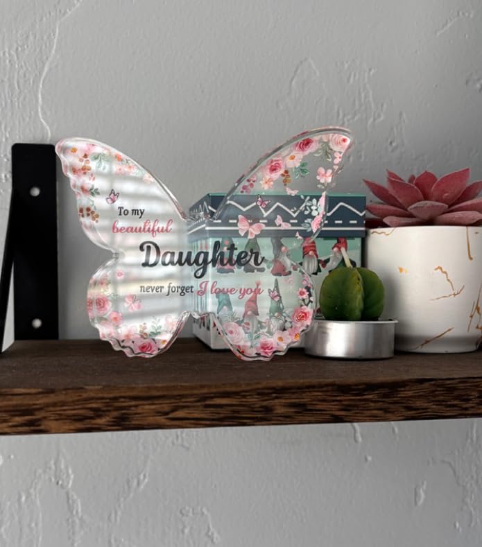 GiftyTrove Unique Godmother Gifts, 5x3.8x0.5 Inch Butterfly Acrylic Plaque Decor, Mothers Day Birthday Christmas Gift, Will You Be My Godmother from Godchild customer photo 2