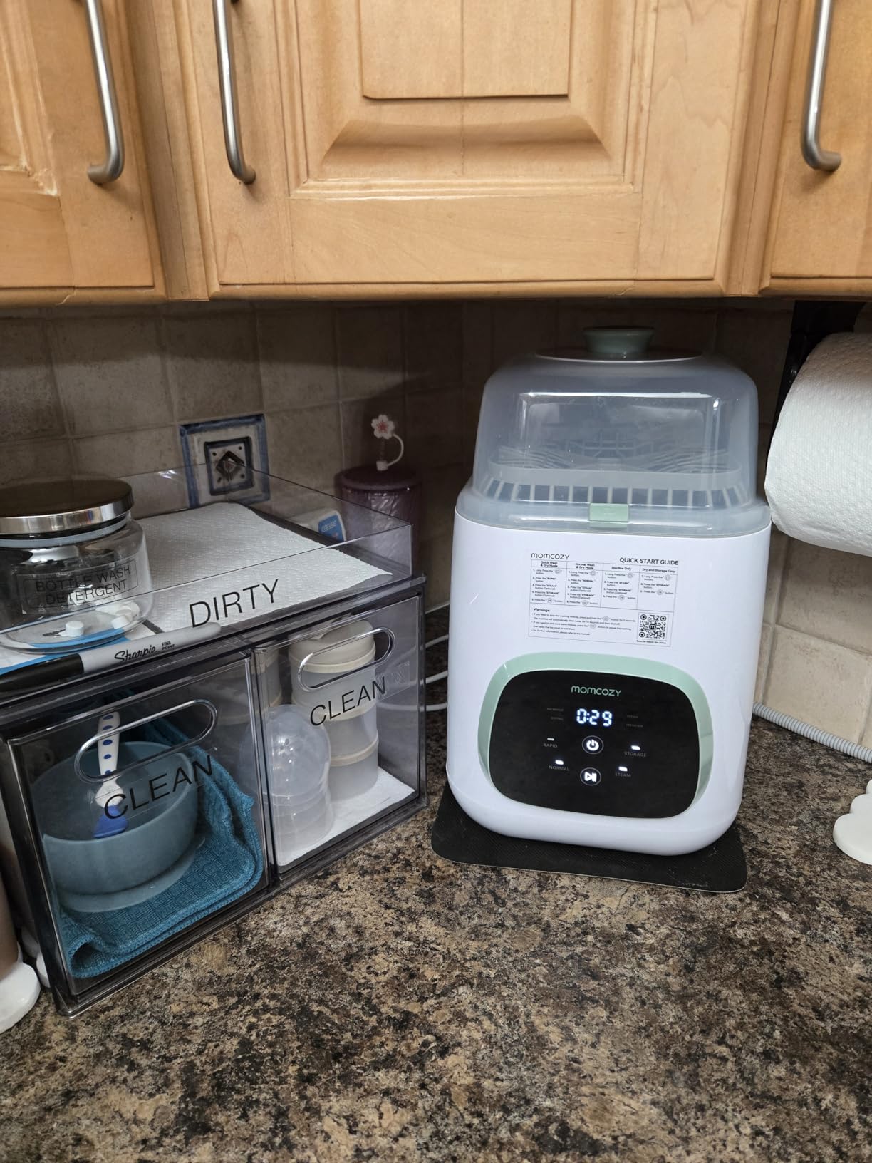 Momcozy KleanPal Pro All-in-One Bottle Washer, Sterilizer & Dryer - White customer photo 2