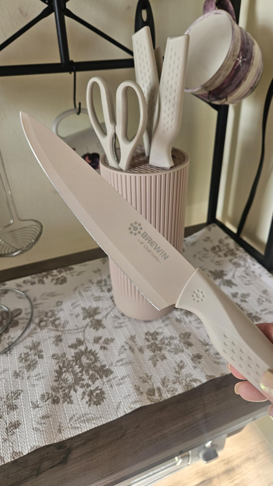 Knife Set, Brewin Kitchen Knife Set, Knives Set for Kitchen, Universal Knife Block, Utility Knife Block Set, New Home Essentials, Apartment Essentials, Camping Essentials, RV Essentials customer photo 1