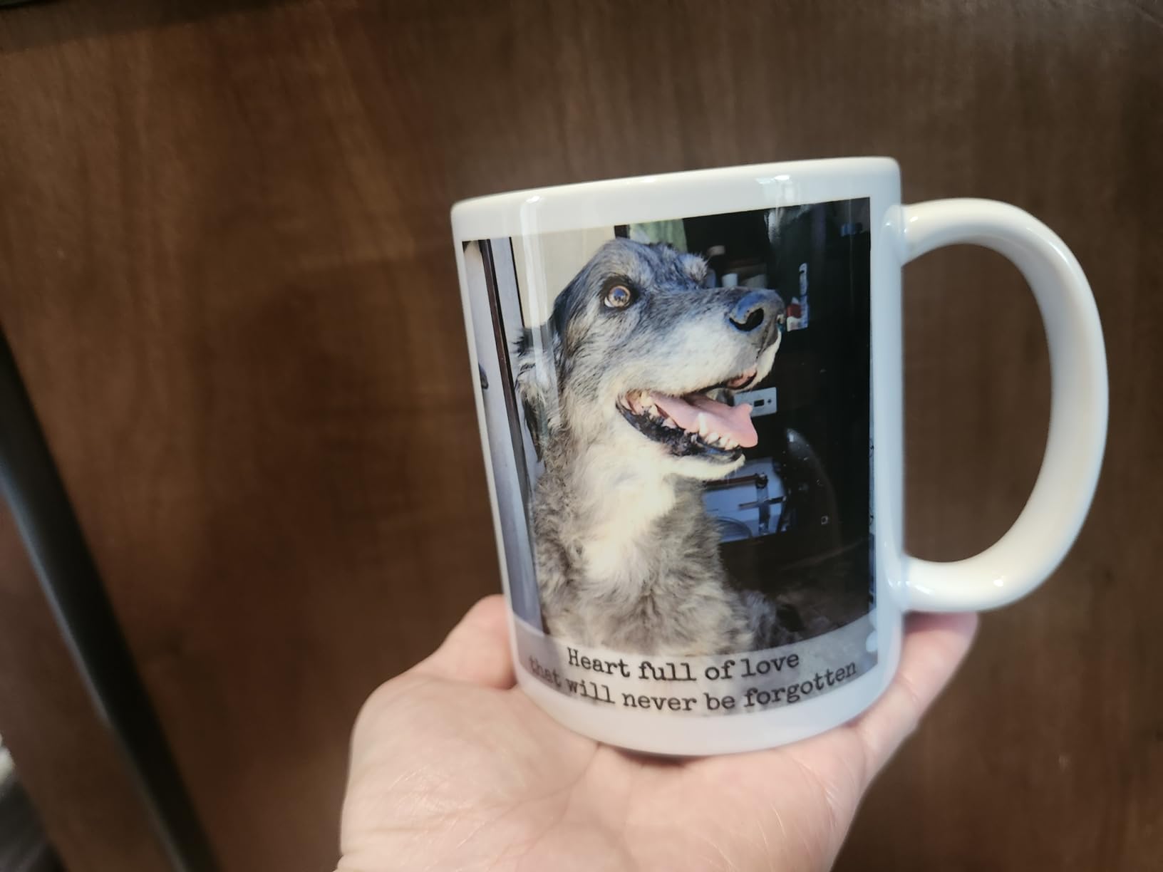 Personalized Coffee Mug, Custom Picture Text or Logo Ceramic Mug, Customized Gift for Men & Women, Taza Personalizada with Photo and Words, Customizable 11 Oz Tea Cup | White - Pink customer photo 2