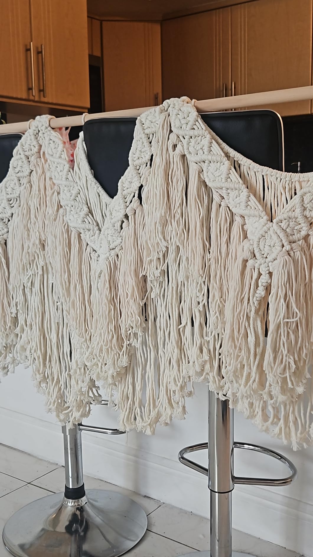 Macrame Wall Hanging Wedding Hanger Tassel Knotting Boho Decor 47