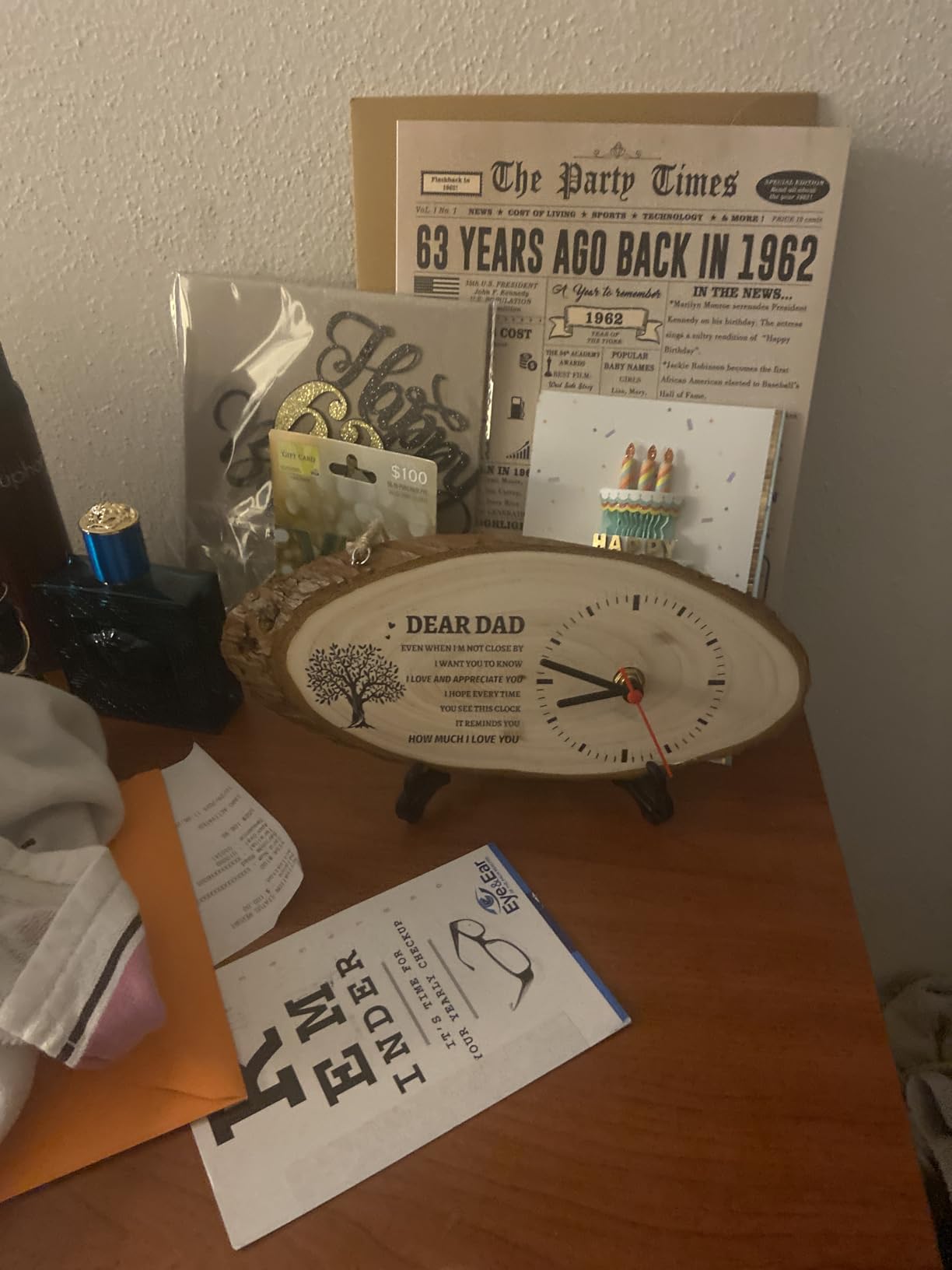 BeauGift Dad Gifts, Wooden Clock Birthday Gifts for Daddy from Daughter Son customer photo 1