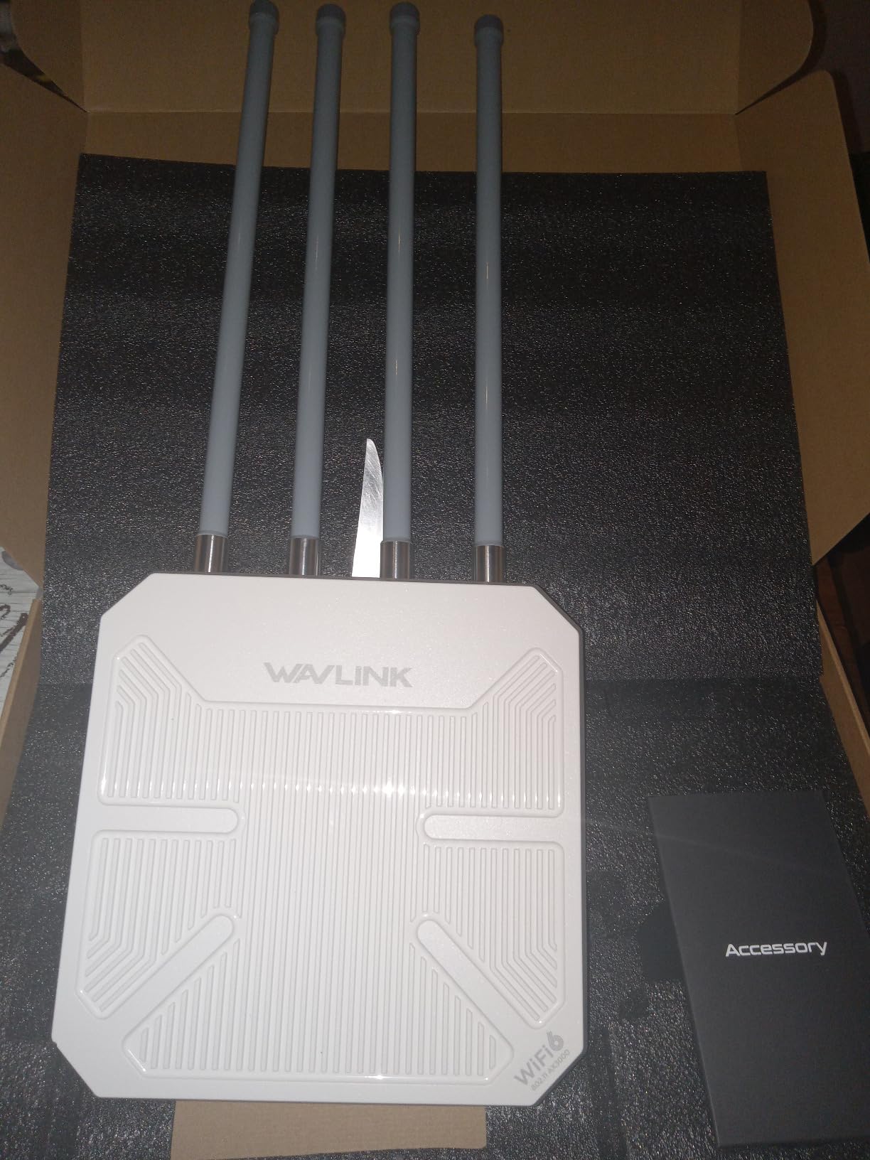 WAVLINK AX3000 Outdoor WiFi 6 Extender Long Range, Outdoor Access Point | WiFi Repeater Work with Starlink/Cameras/Router, Up to 256 Devices for Farm, Yard, RV, Active PoE, 4x8dBi Antennas, Dual Band customer photo 1