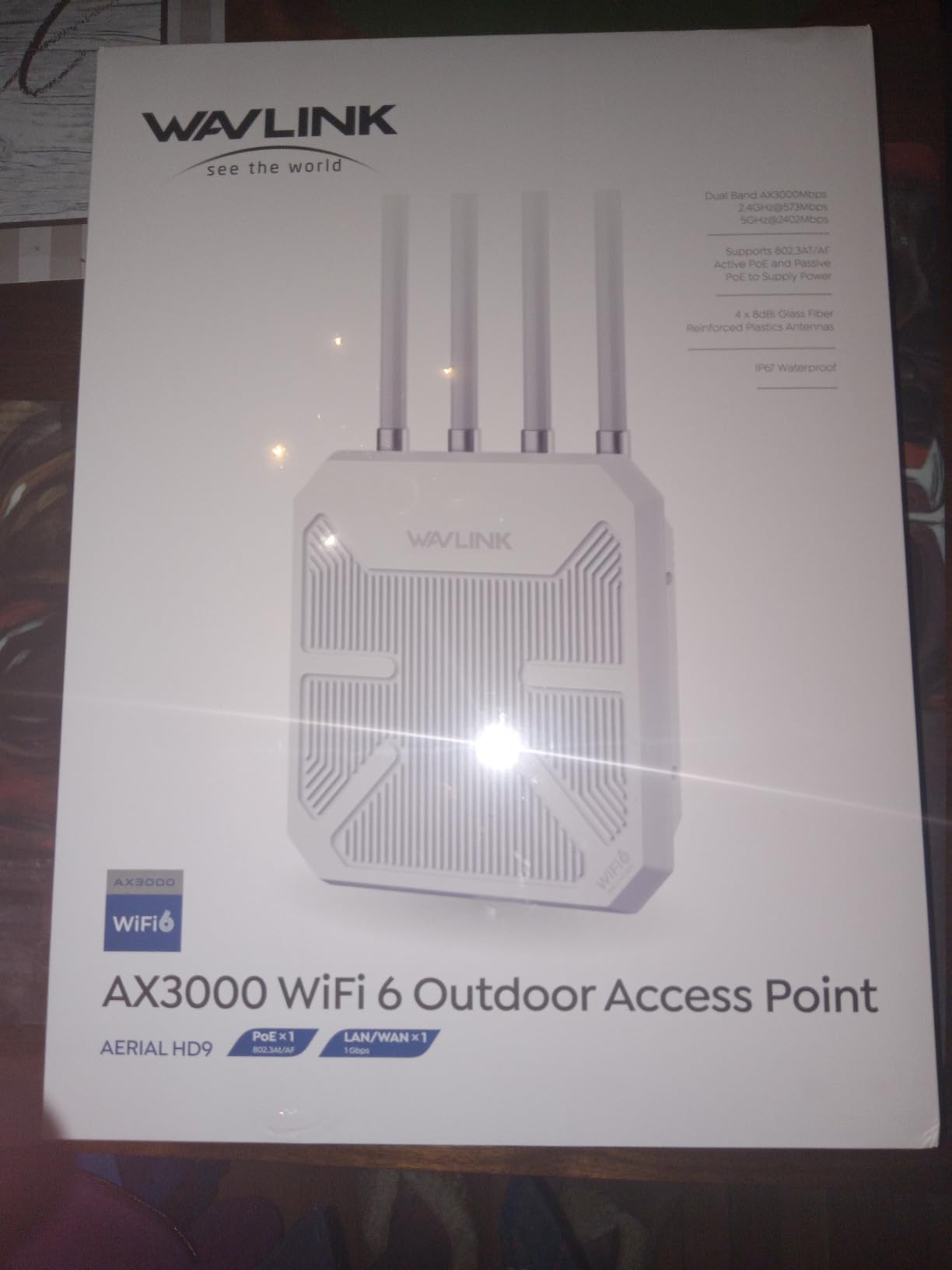 WAVLINK AX3000 Outdoor WiFi 6 Extender Long Range, Outdoor Access Point | WiFi Repeater Work with Starlink/Cameras/Router, Up to 256 Devices for Farm, Yard, RV, Active PoE, 4x8dBi Antennas, Dual Band customer photo 2