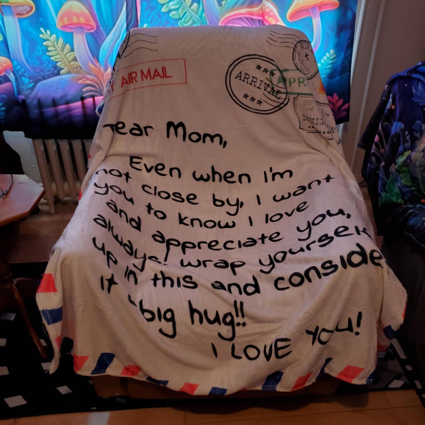 Gift for Dad from Daughter Son, Dear Dad Blanket for Father's Day, Throw Blankets Anniversary Birthday Super Soft Flannel Throw Blankets for Christmas Valentines Day for Bed Couch(50’’x60’’) customer photo 2