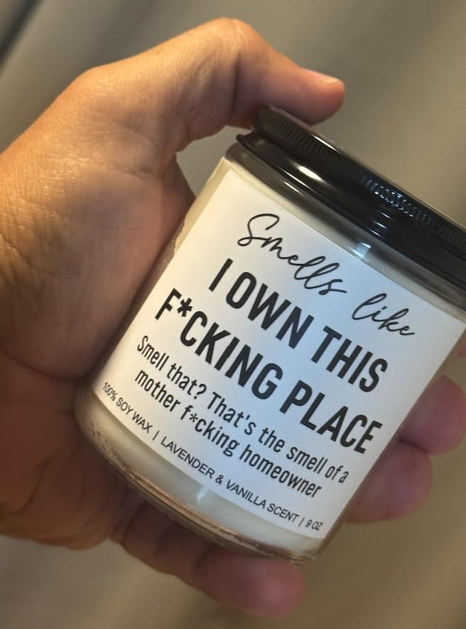 Younift Funny Scented Candle, House Warming Gifts New Home, Housewarming Gifts for Women, Men, Couple, New Homeowner - First Apartment Essentials - Closing Presents for Home Buyers - 9 oz customer photo 2