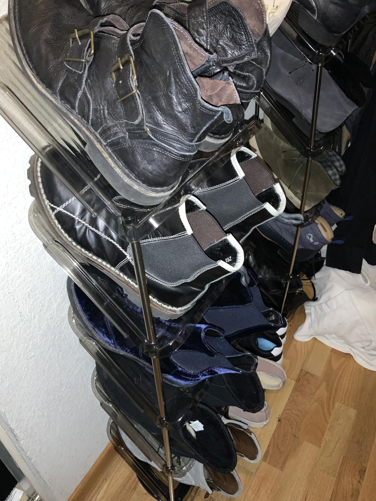 Slanted Narrow Shoe Rack 5 Tiers, Slim Depth Vertical Shoe Shelf - 1 Pack customer photo 1