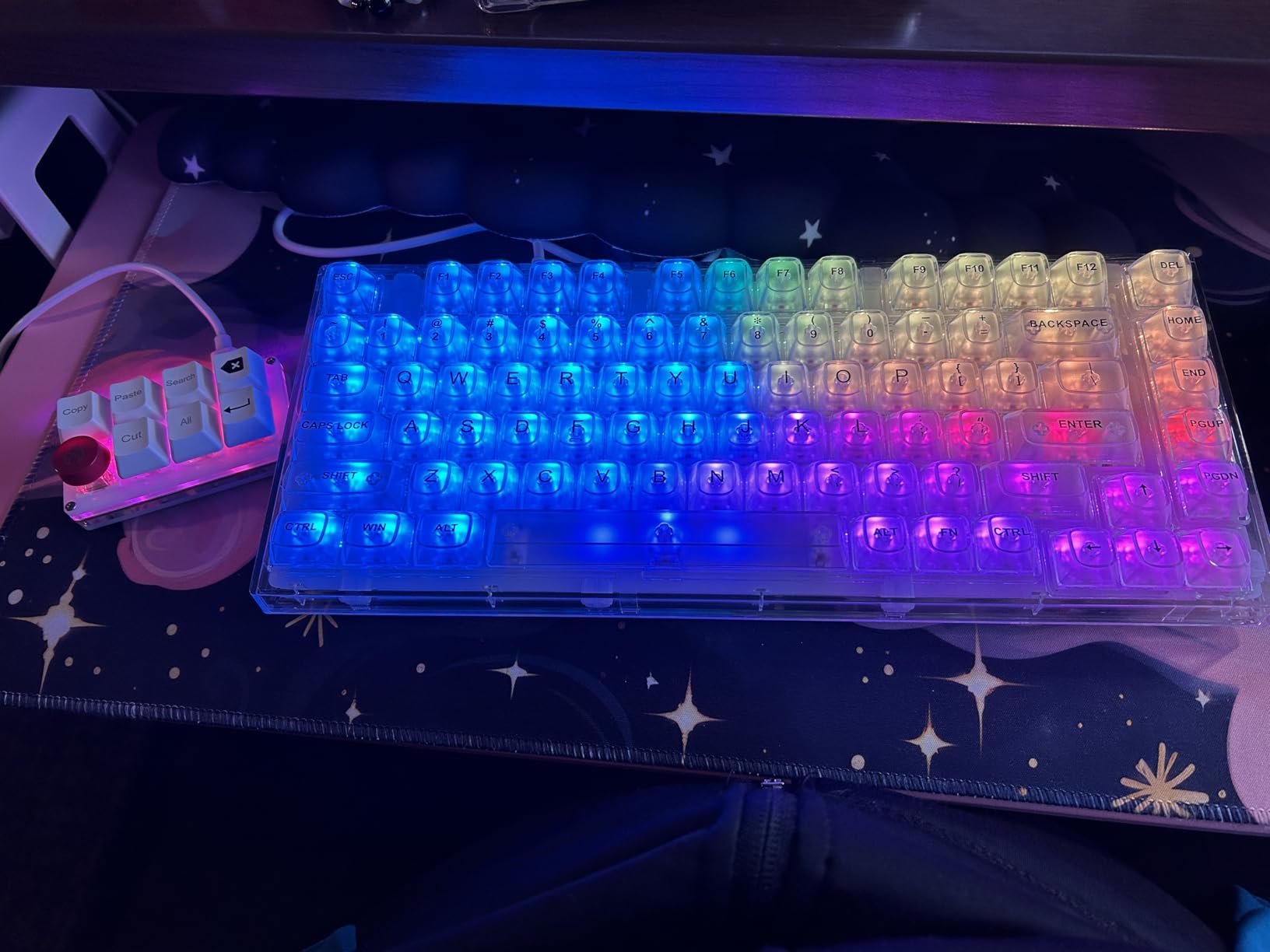BTXETUEL Copy Paste Search Backspace Save Cut All Enter 8-Key Keyboard SayoDevice One Handed OSU Keypad Programmable Mechanical Shortcut Macro Keyboard for Working and Gaming (White) customer photo 1
