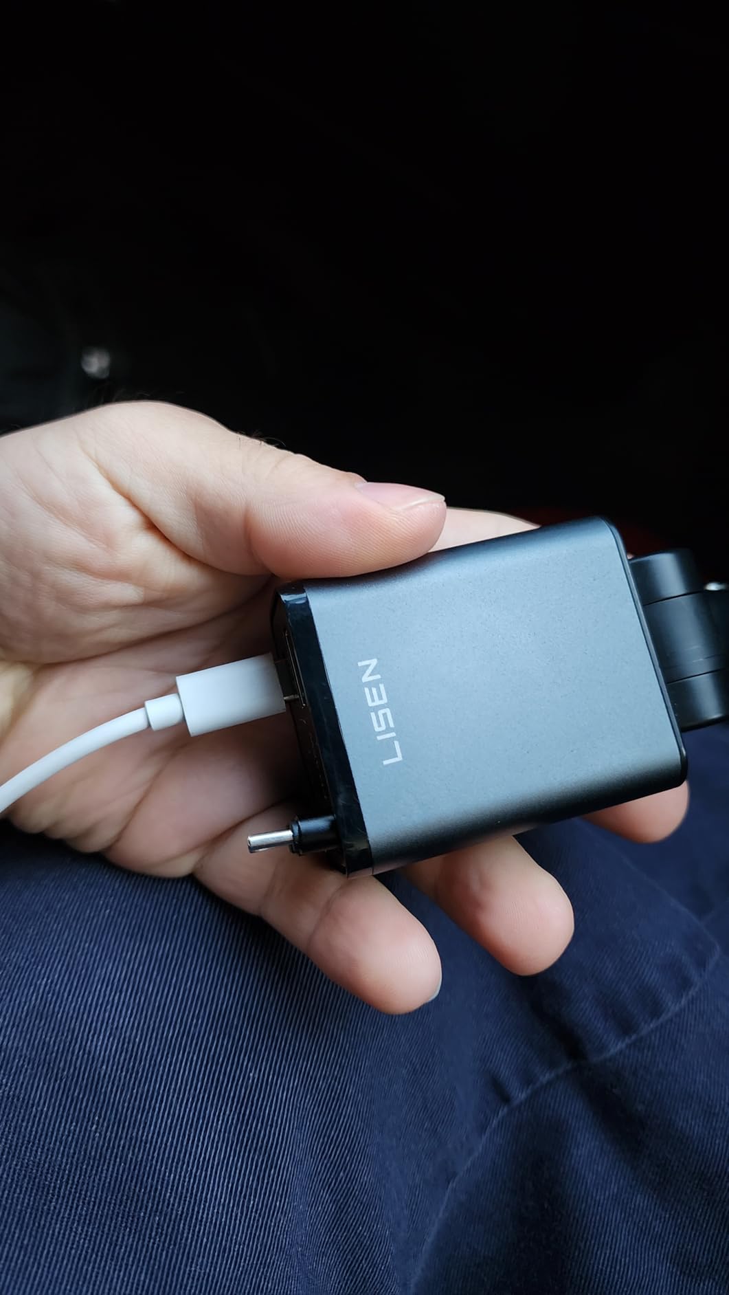 LISEN Retractable Car Charger, 84W Car Charger USB C Fast Charge, 4 in 1 customer photo 1