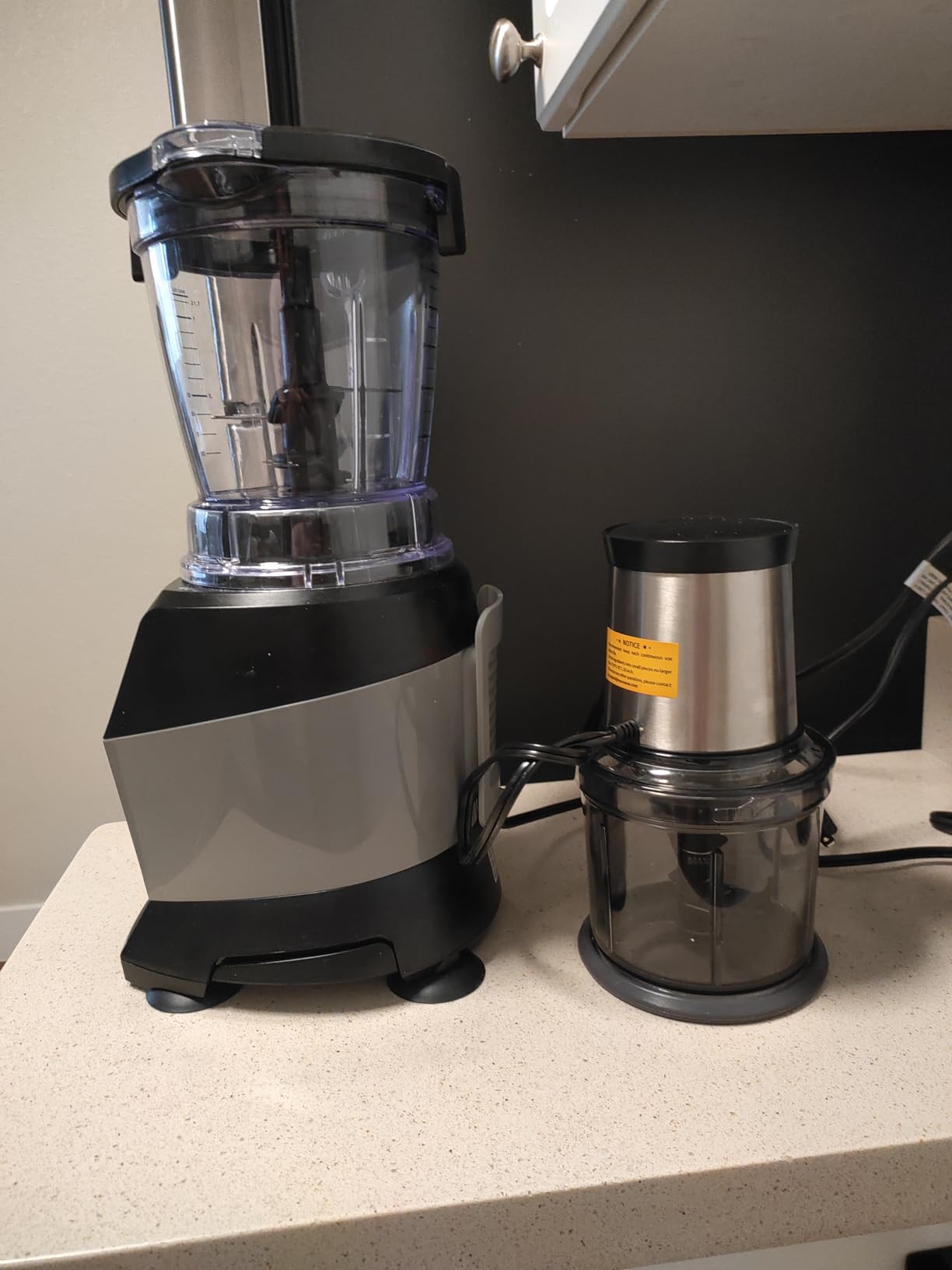 Food Processor 4 Cup, Electric Food Chopper, 【Small but Powerful】Meat Grinder with 2 Bowls, 2 Speed & 4 Blades for Vegetable, Meat, Nuts, Functions for Chopping, Dicing, Mixing and Puree customer photo 2