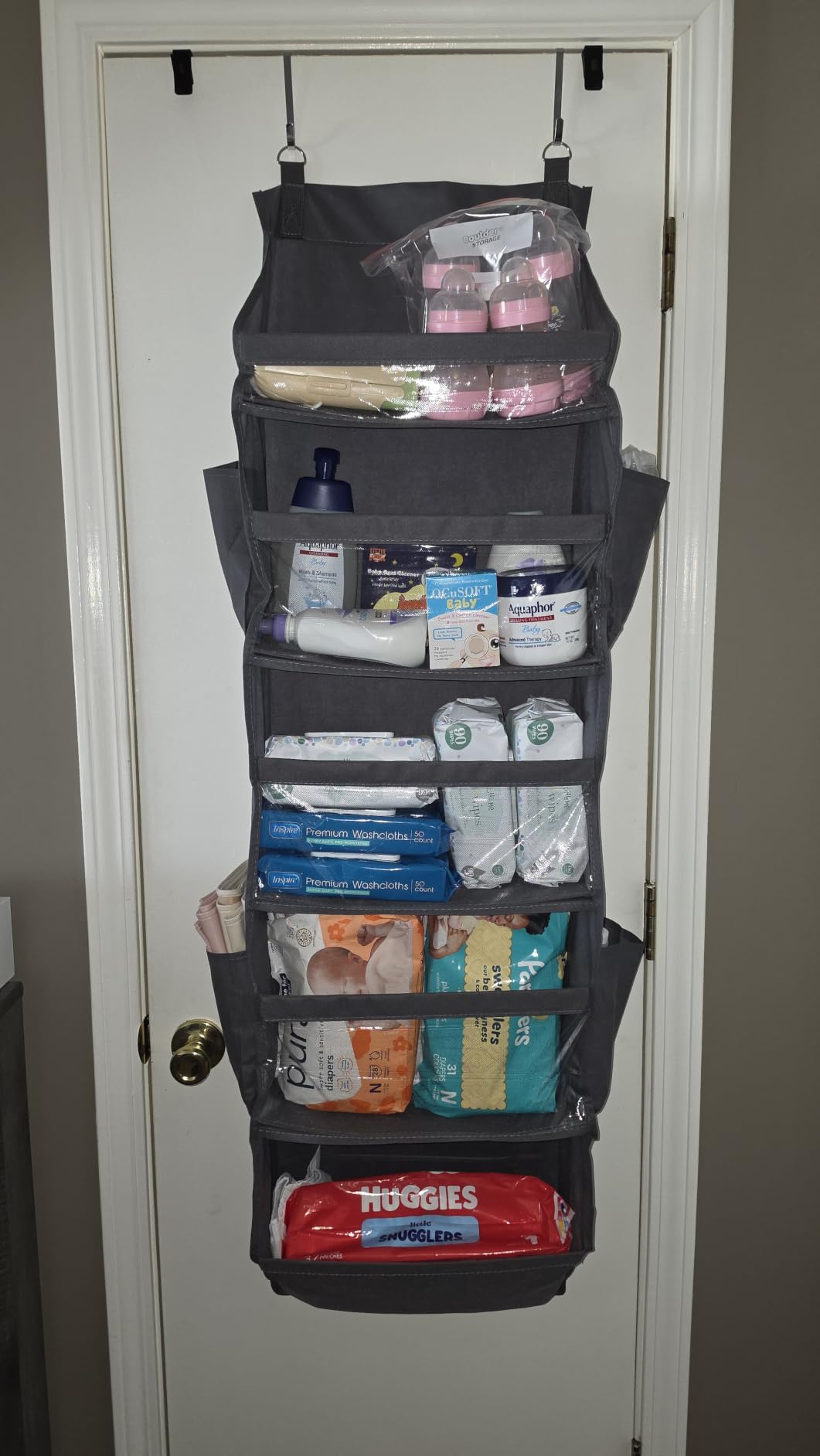 Lifewit 1 Pack Over the Door Organizer 5 Section Hanging Storage, Dark Gray customer photo 1