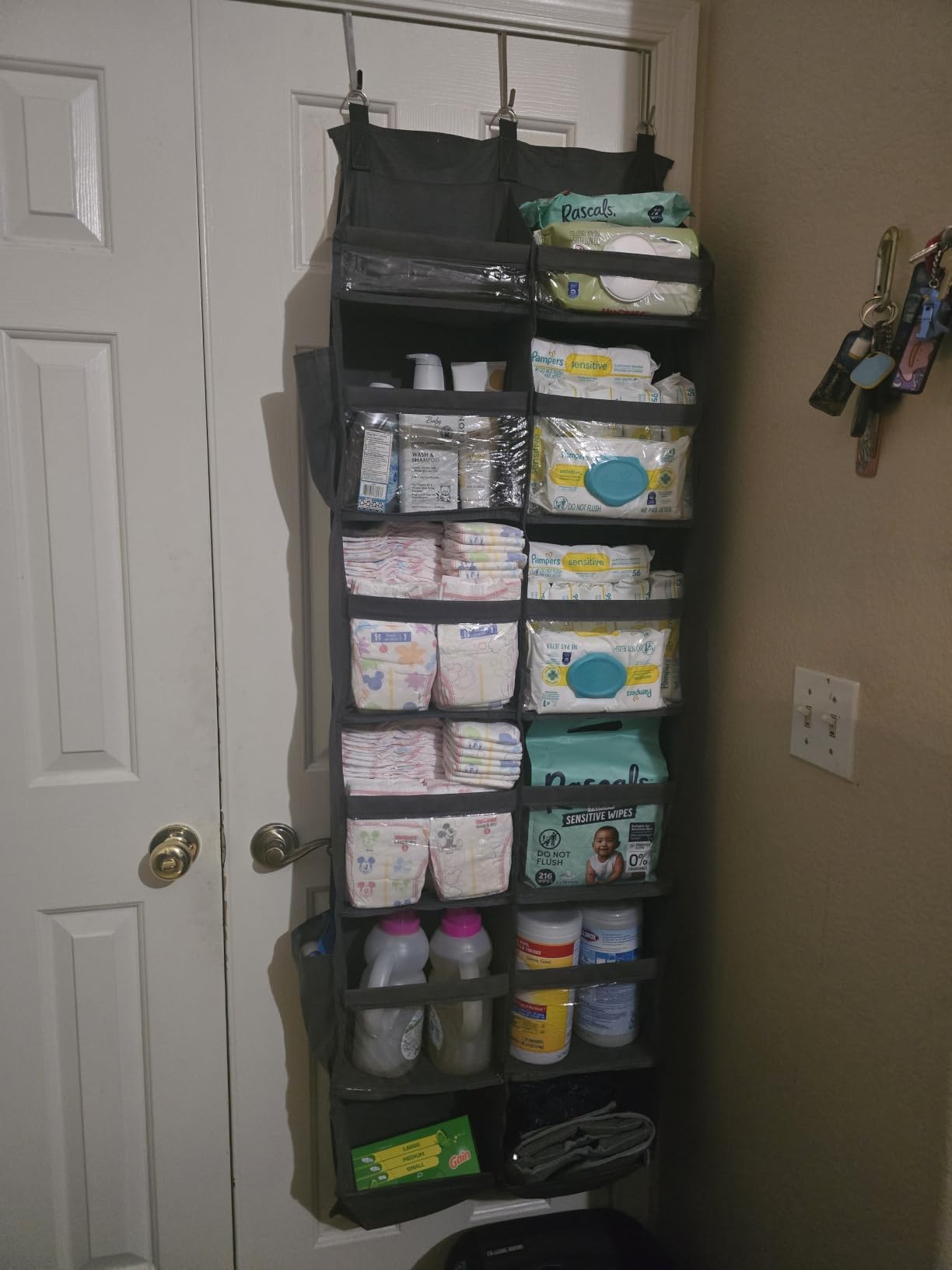 Lifewit 1 Pack Over the Door Organizer 5 Section Hanging Storage, Dark Gray customer photo 2