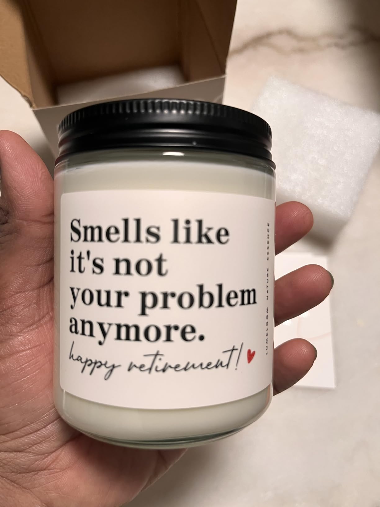 LUMELOOM Retirement Gift for Woman, Men- 9oz Lavender Scented Candle | Best 2026 Retired Gifts for Women, Men, Friends, Coworker, Teacher, Funny Retirement Candle Decoration, Soy Wax customer photo 1