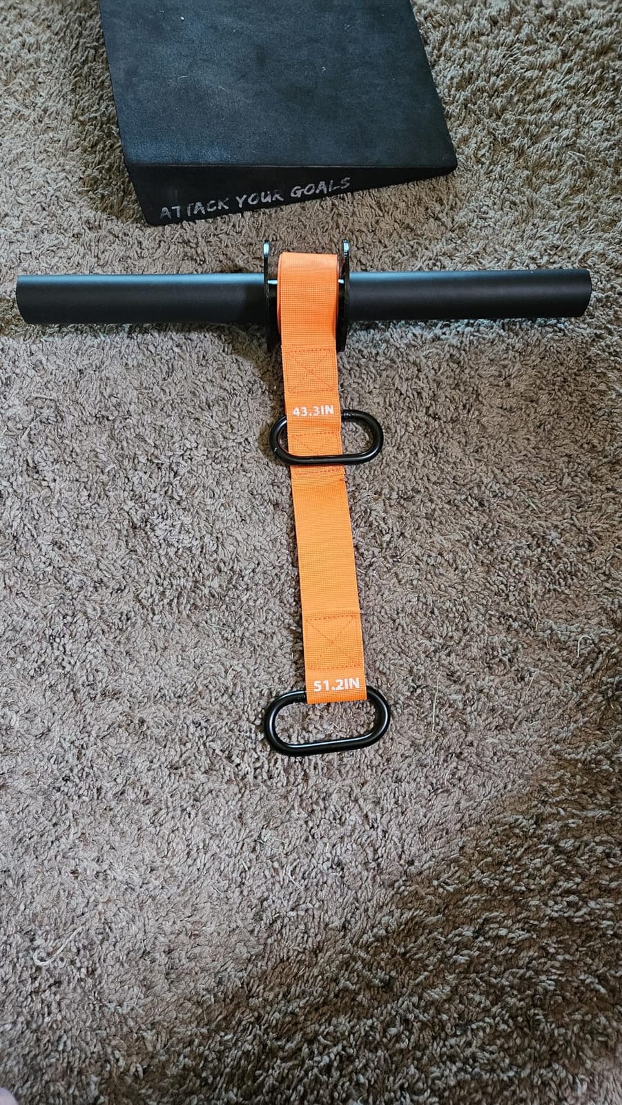 Forearm Strengthener and Wrist Roller, 43.3 inch Or 51.2 inch Ultra Strong Nylon Webbing, Forearm Exerciser with Quick Locking Mechanism, Ideal for Hand, Wrist and Forearm Strength Training customer photo 1