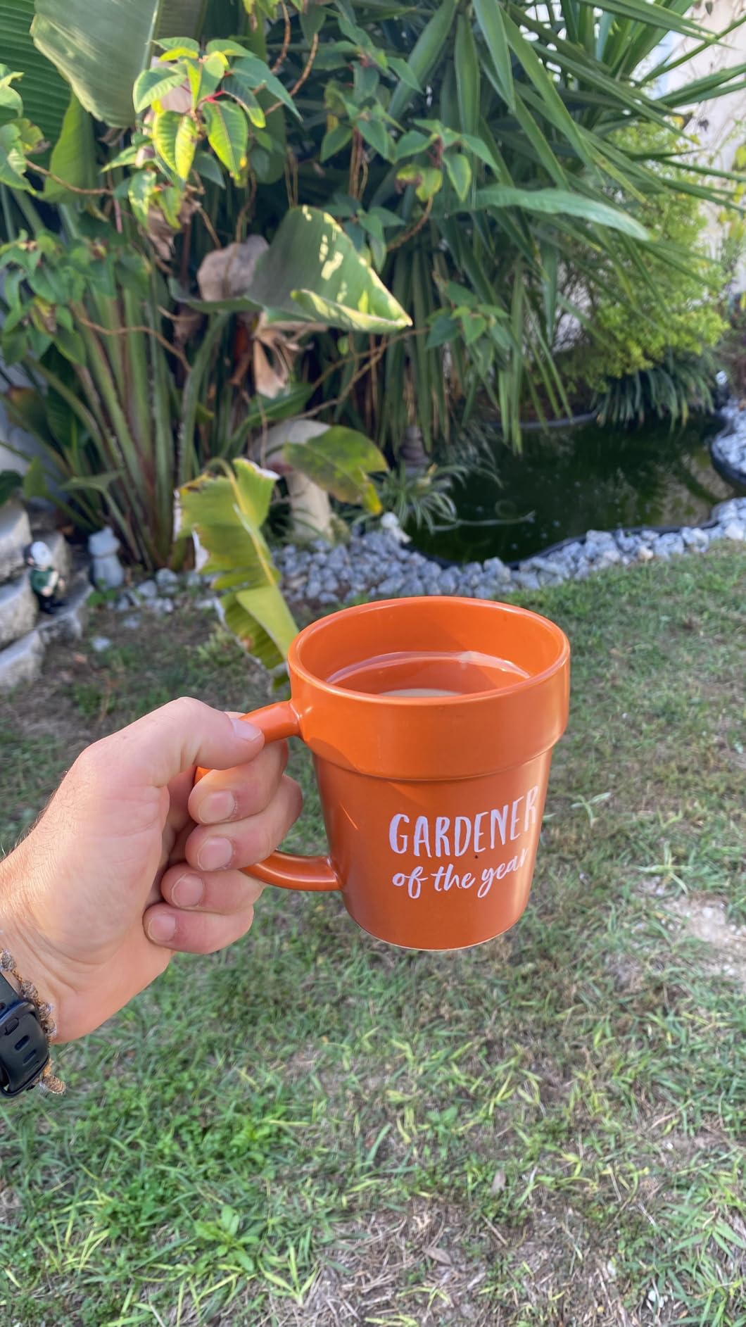 VELENTI Plant Pot Mug - Plant Lover Mug with Metallic Shovel Ornament - Fancy Gifts for Women, Men - Birthday Gift for Women - Cute Gifts for Mother's Day, Christmas customer photo 1