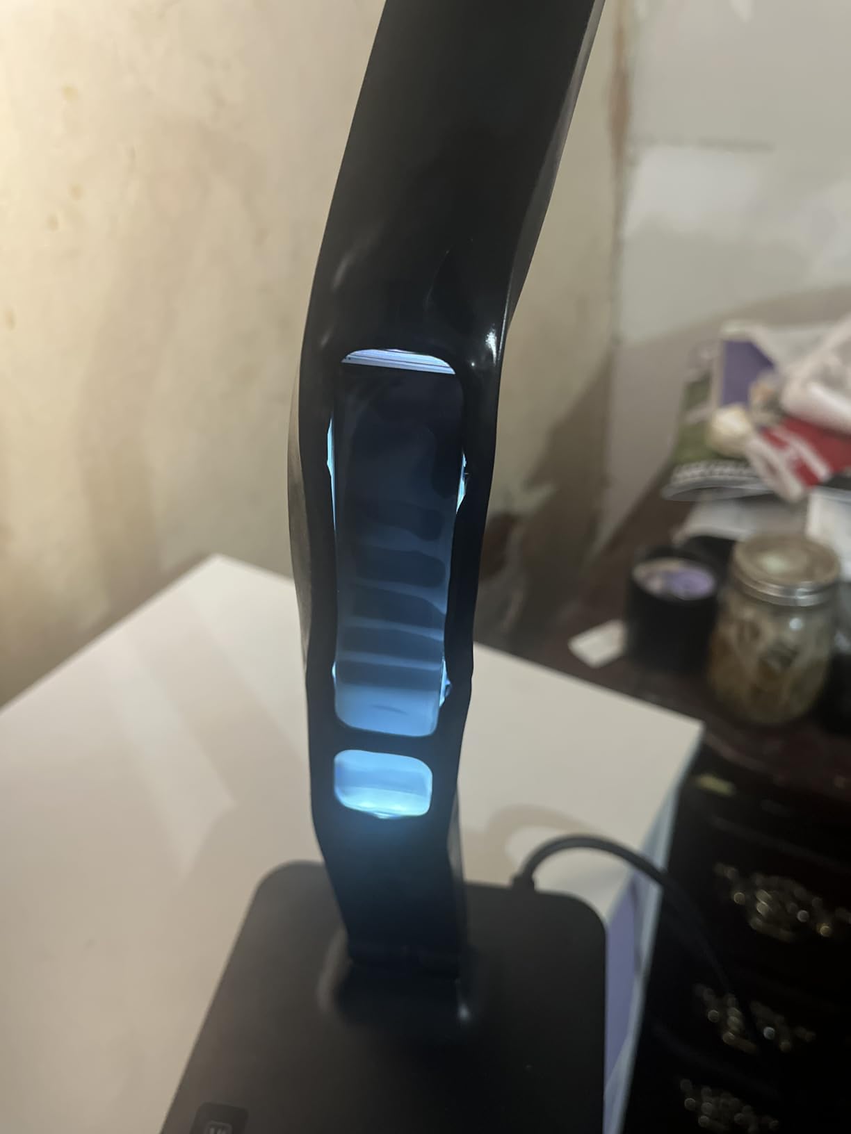 Infiway Desk Lamp with USB Charging Port: LED Stepless Dimmable Eye Caring Desk Light for Home Office - 1 Type-C, 1 USB-A Charging Port, 2 AC Power Outlets, Multiple Light Modes for Study and Bedroom customer photo 1