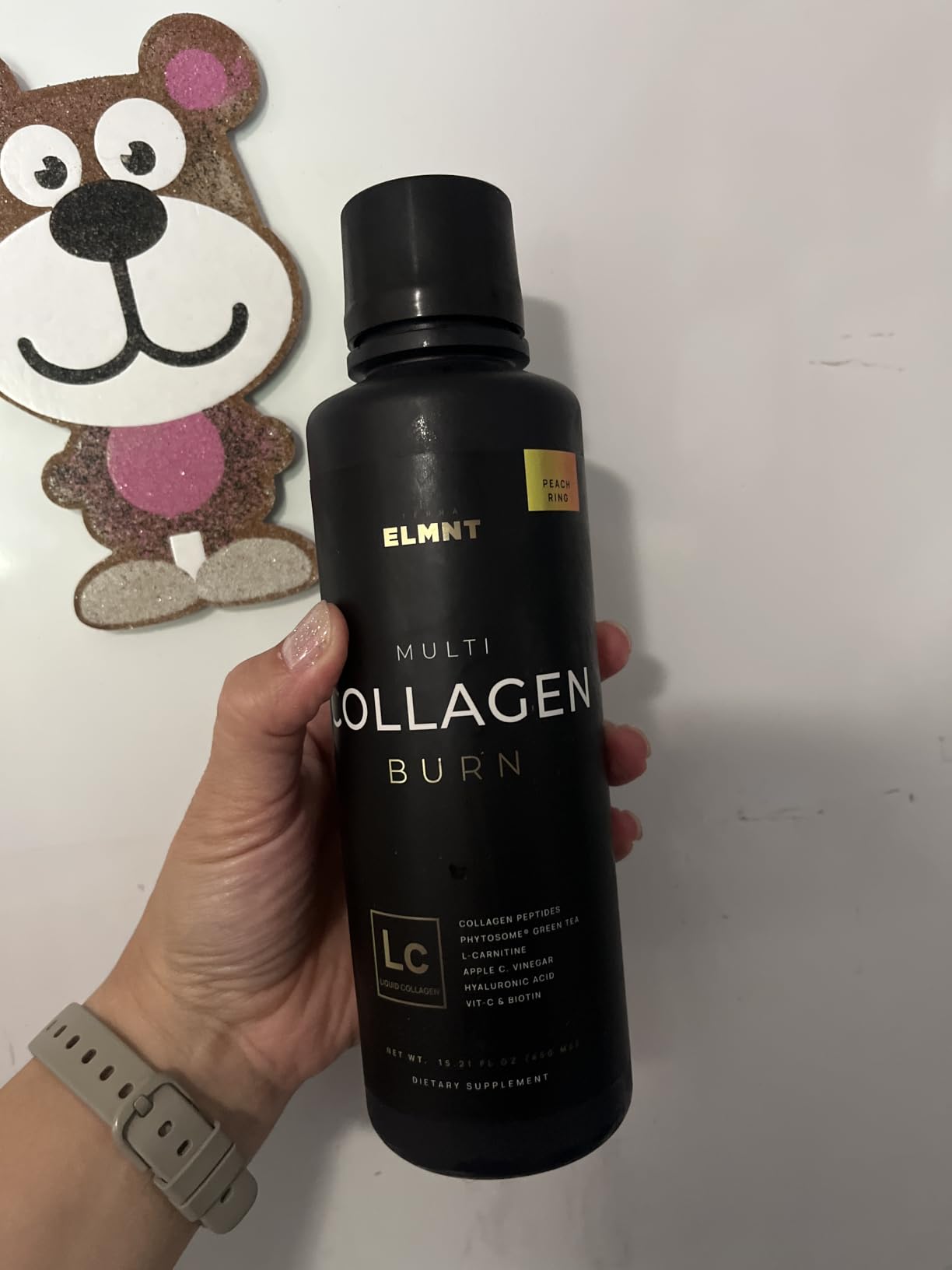 Premium Liquid Collagen for Women Weight Loss & Beauty w. Hyaluronic Acid, Biotin, L-Carnitine, ACV - Ultra Pure Multi Collagen Protein Shots Drink Hair Skin Liquid Vitamins, Colageno (Peach Ring) customer photo 1
